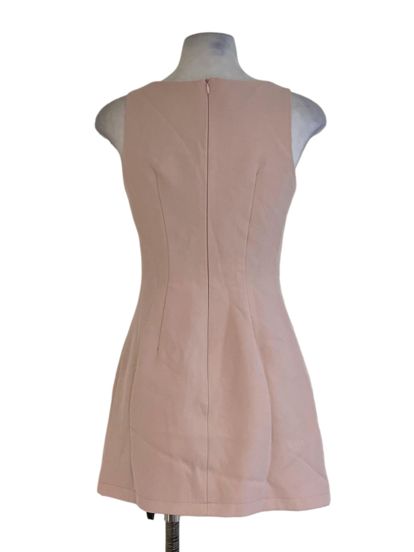 Blush Pink Scoop Neckline Sheath Dress