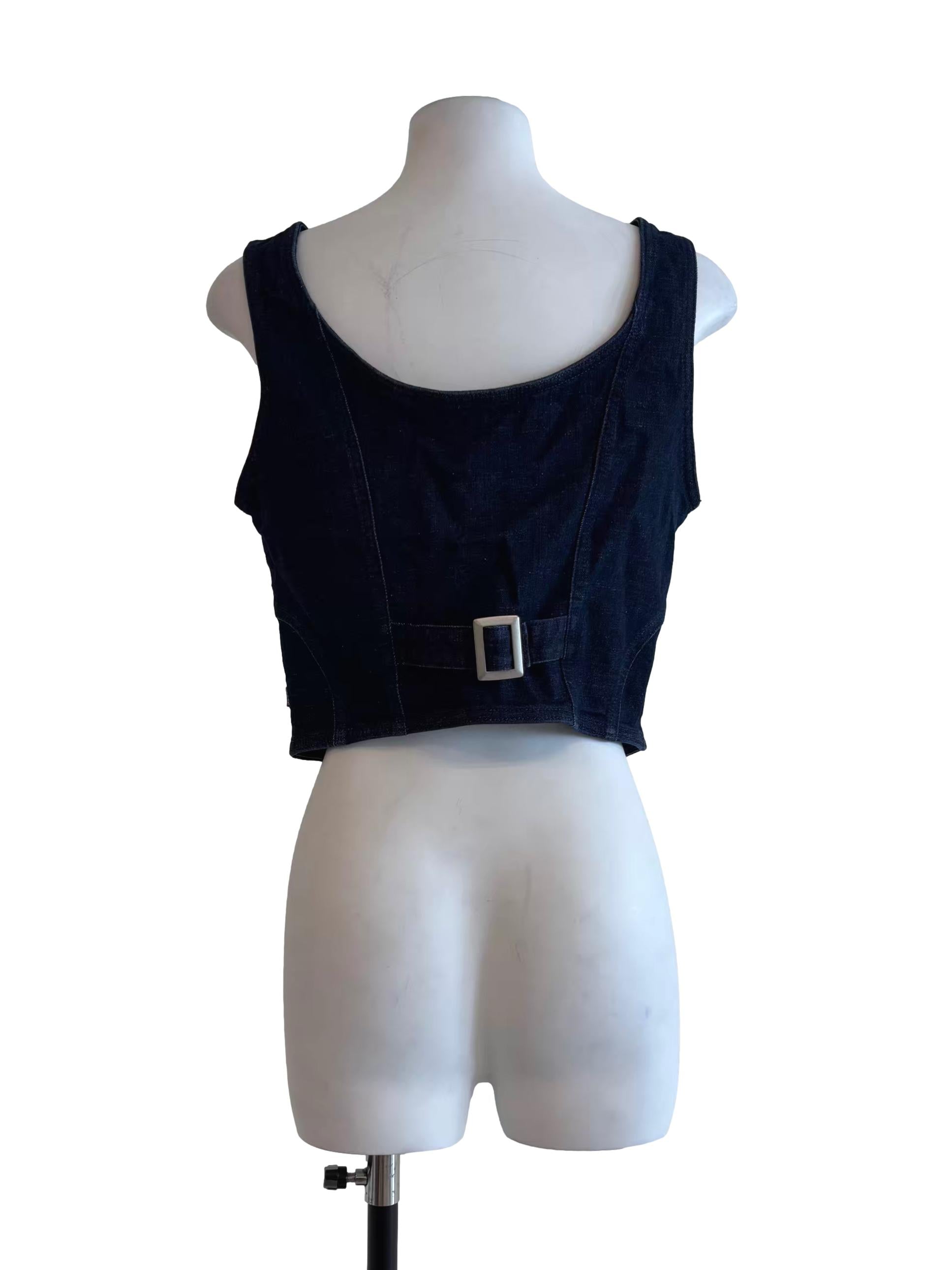 Denim Blue Buttoned Top