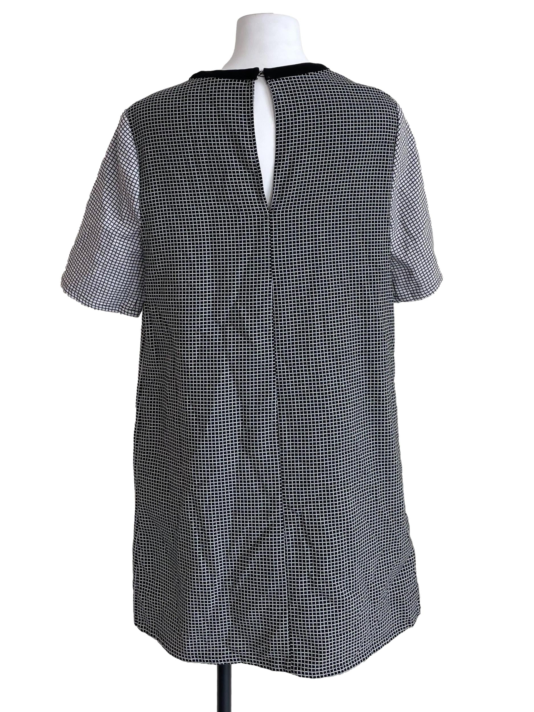 Black & White Graph Baggy Tee Dress