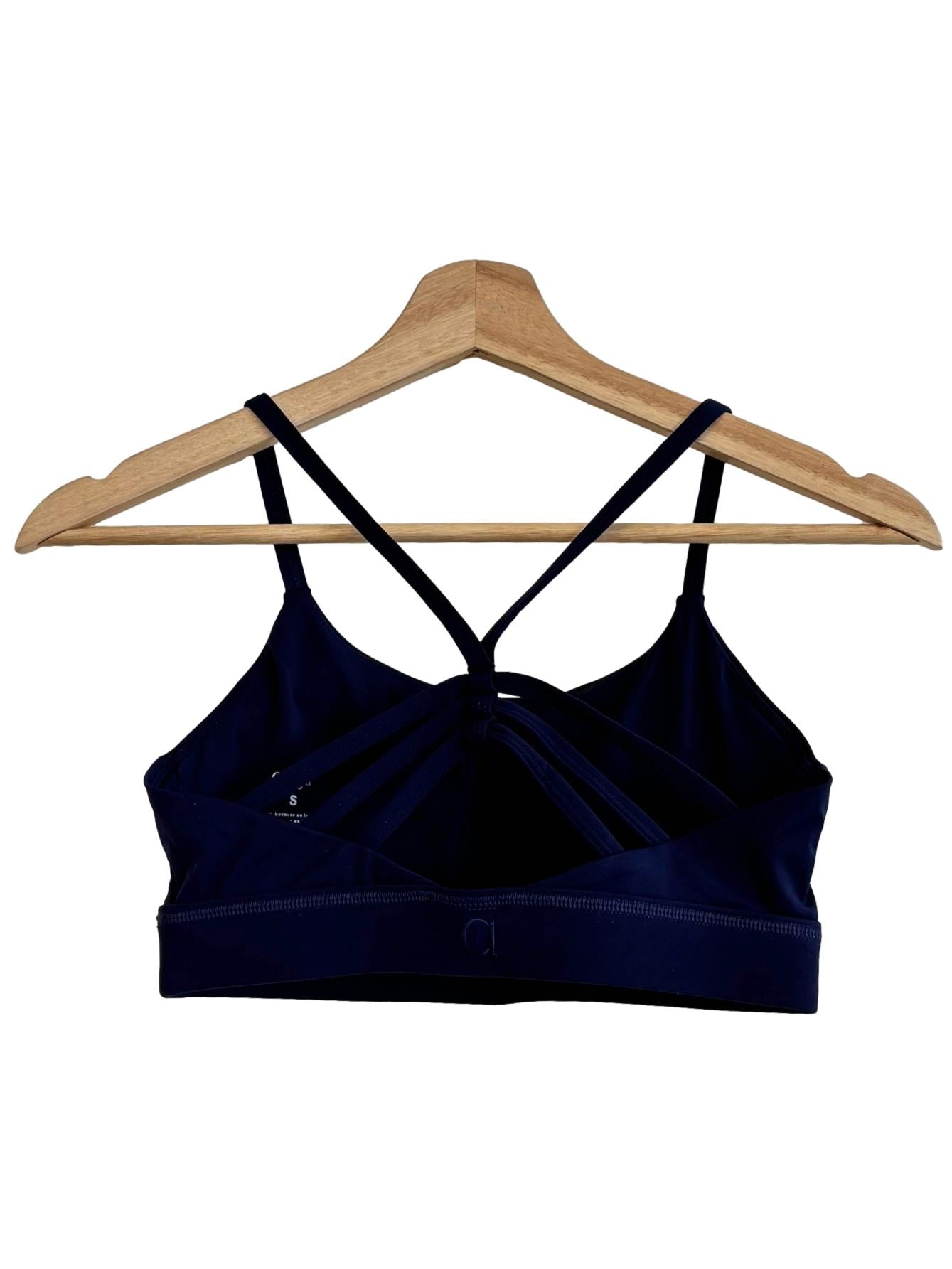 Navy Blue Strappy Sports Bra