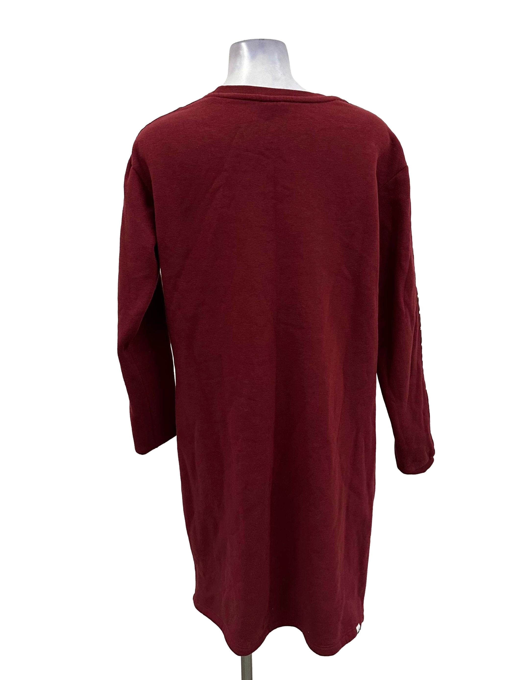 Wine Red Puma Sweater Dress