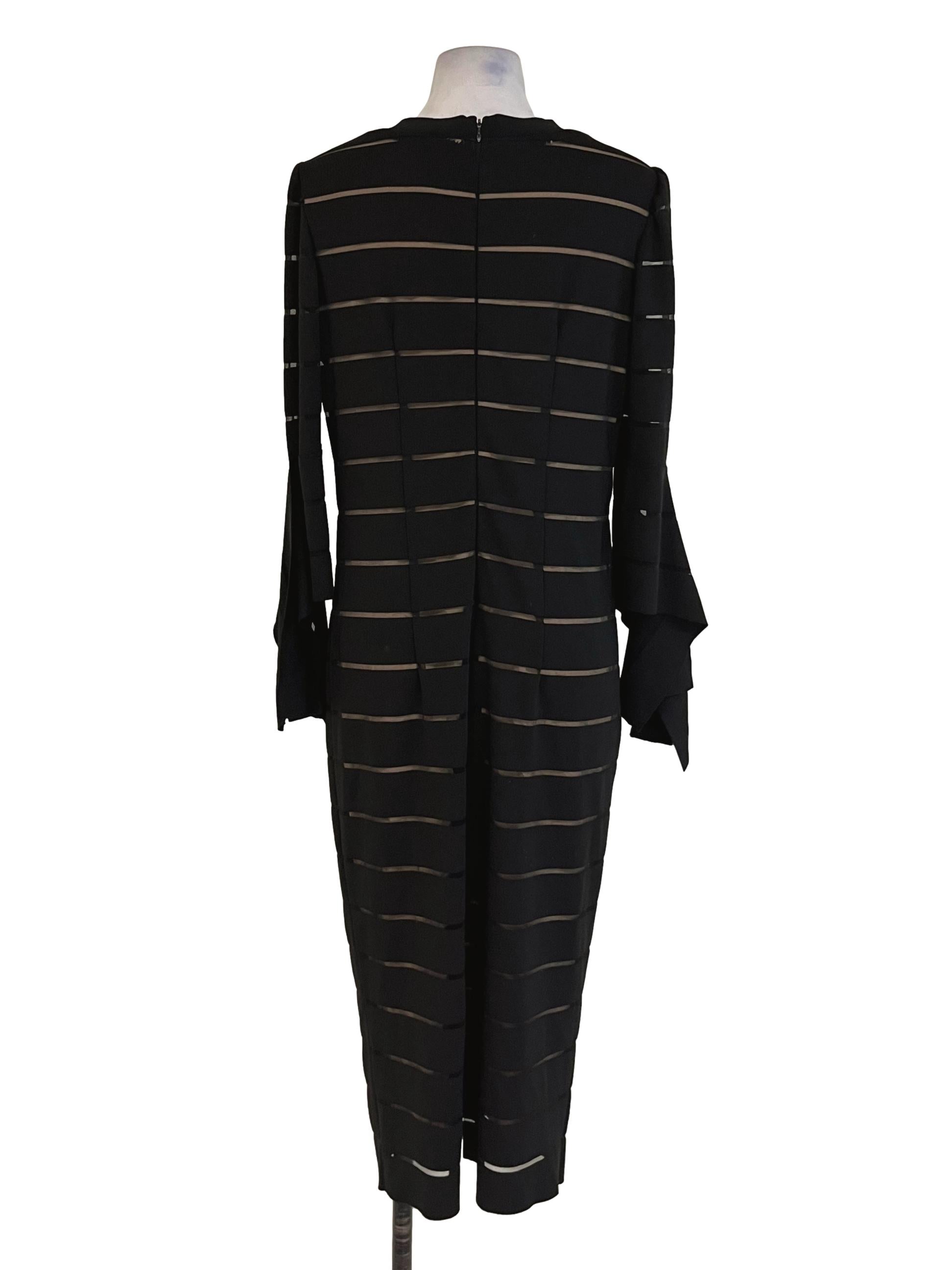 Black V-Neckline Empire Dress