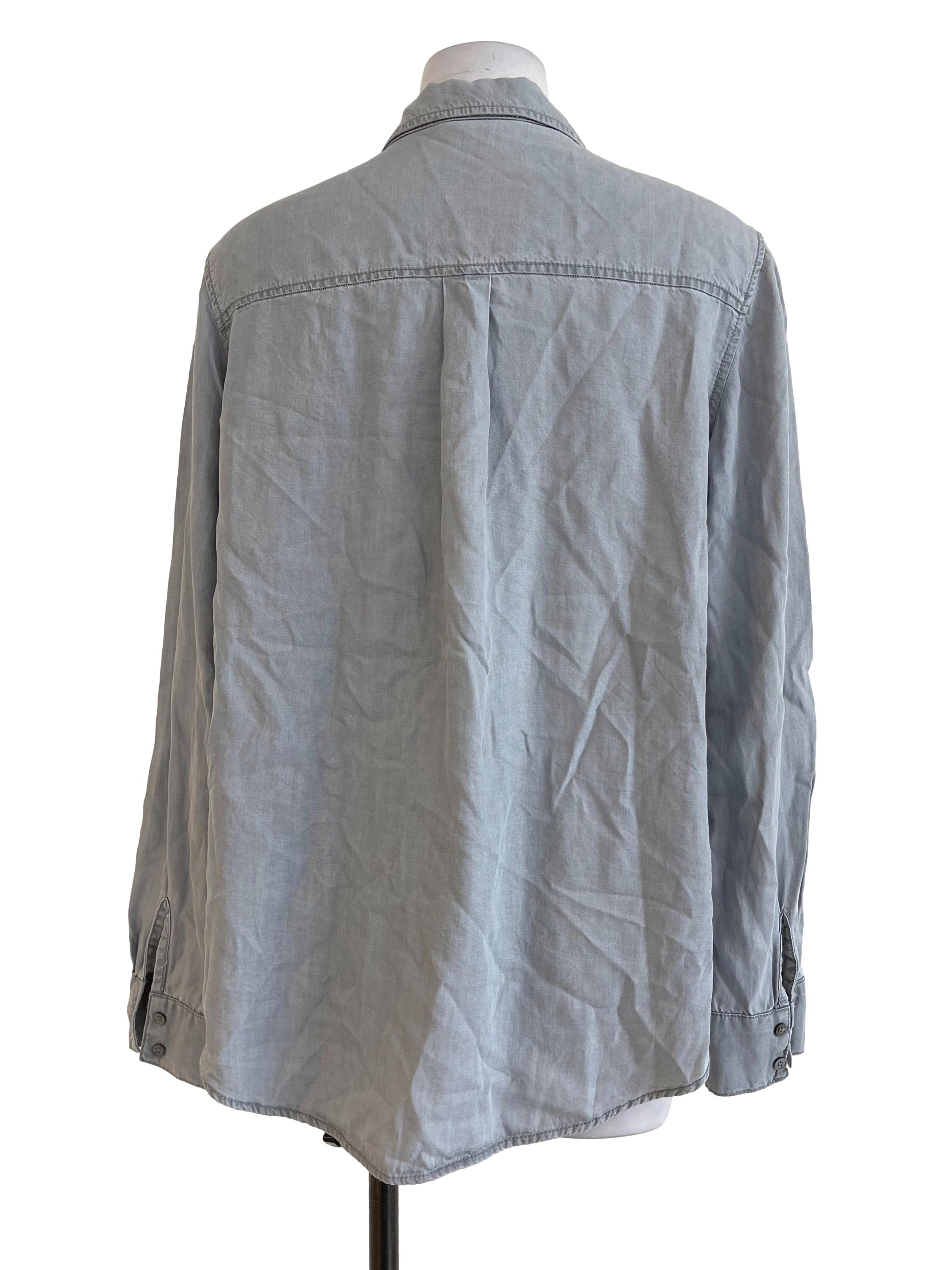 Blueish Grey Collared Shirt