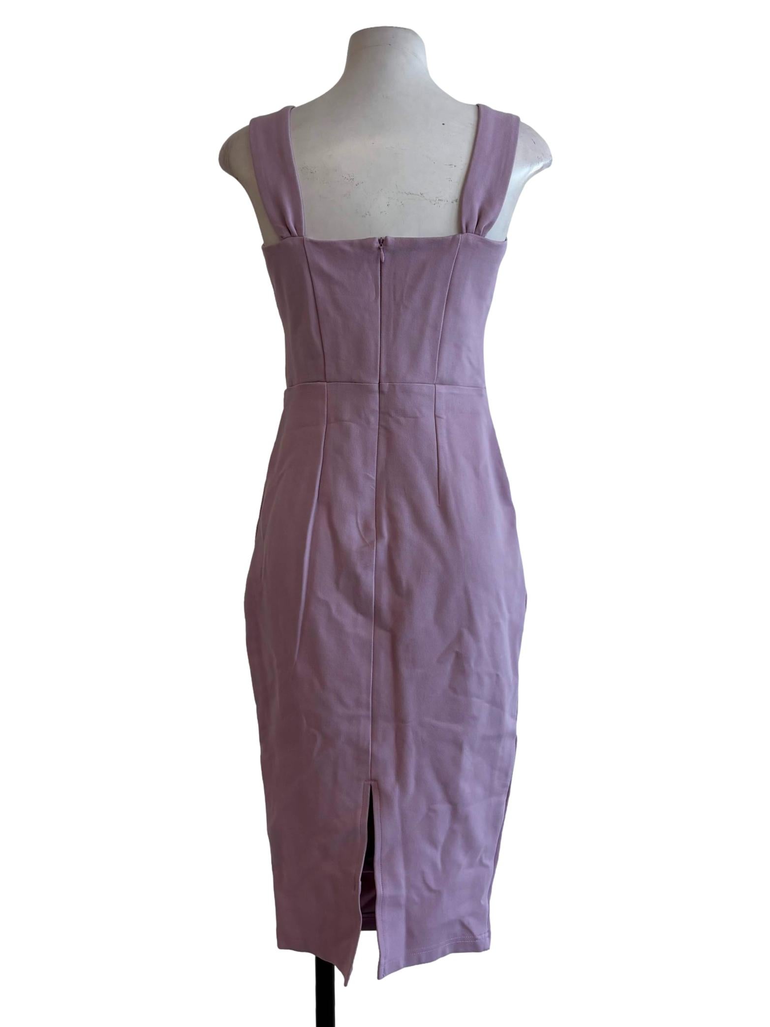 Lilac Sweetheart Neckline Fitted Dress