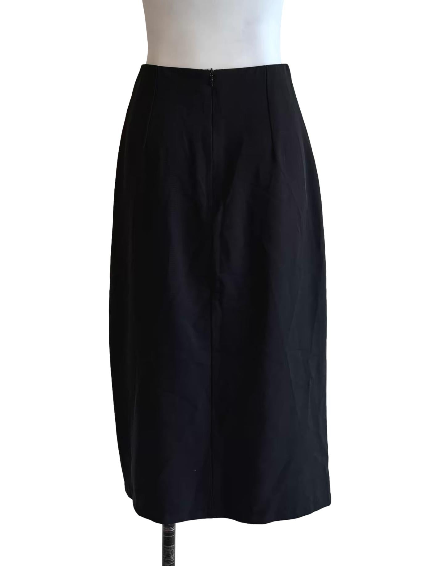 Jade Black Mini Ruched Skirt