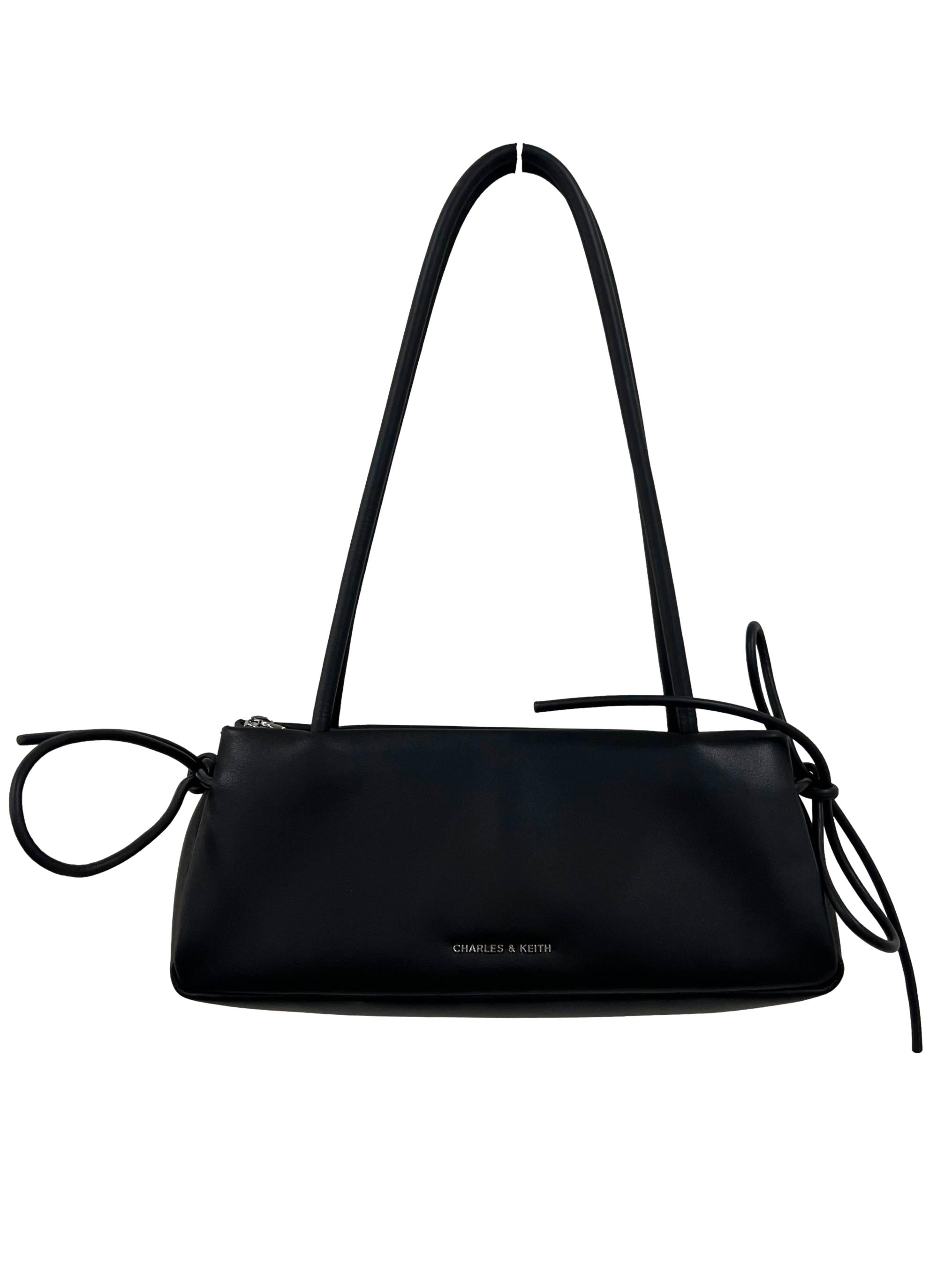 Black Bow Trapeze Shoulder Bag CSN