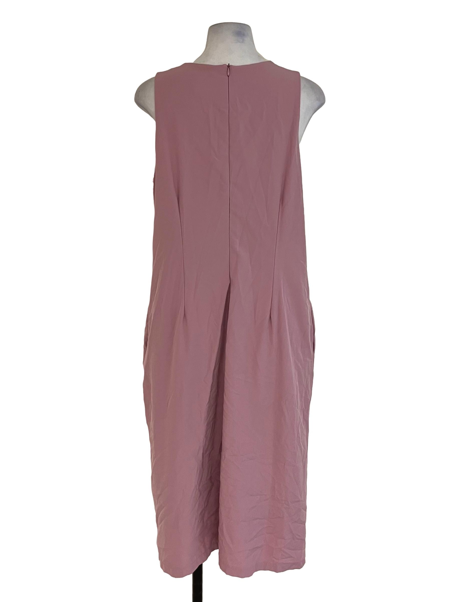 Blush Pink V-Neckline Shift Dress
