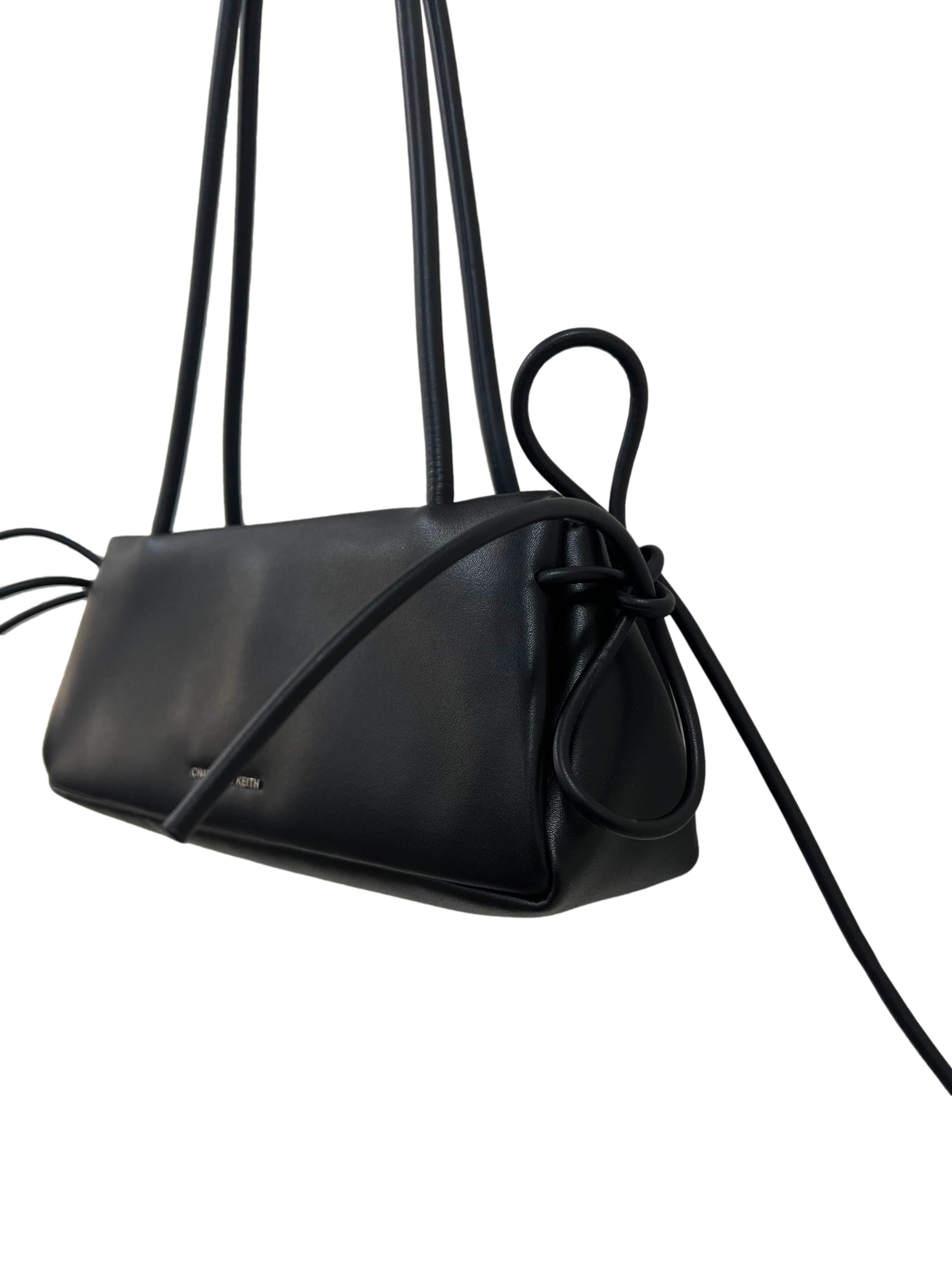 Black Bow Trapeze Shoulder Bag CSN