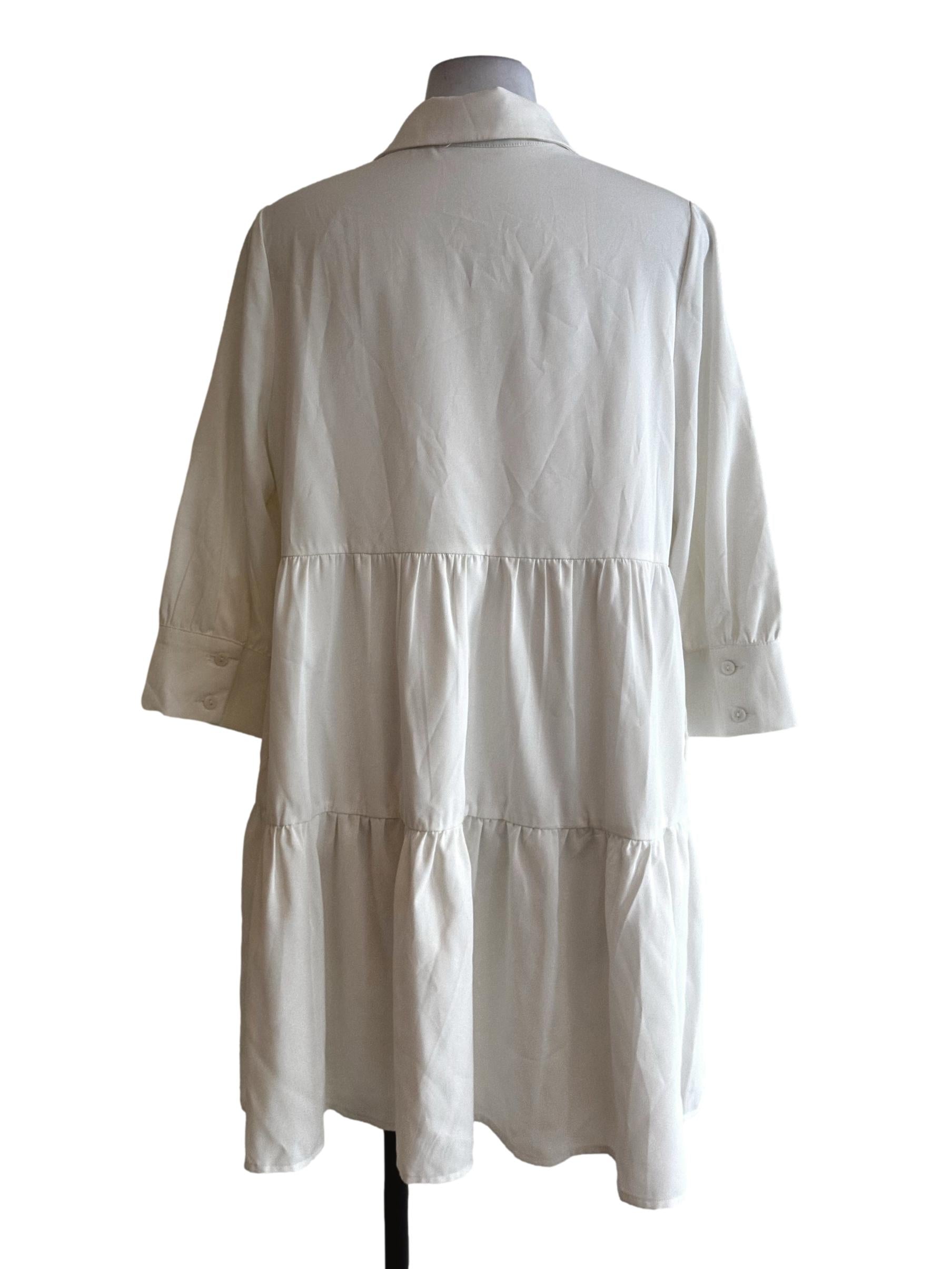 Daisy White Collar Dress