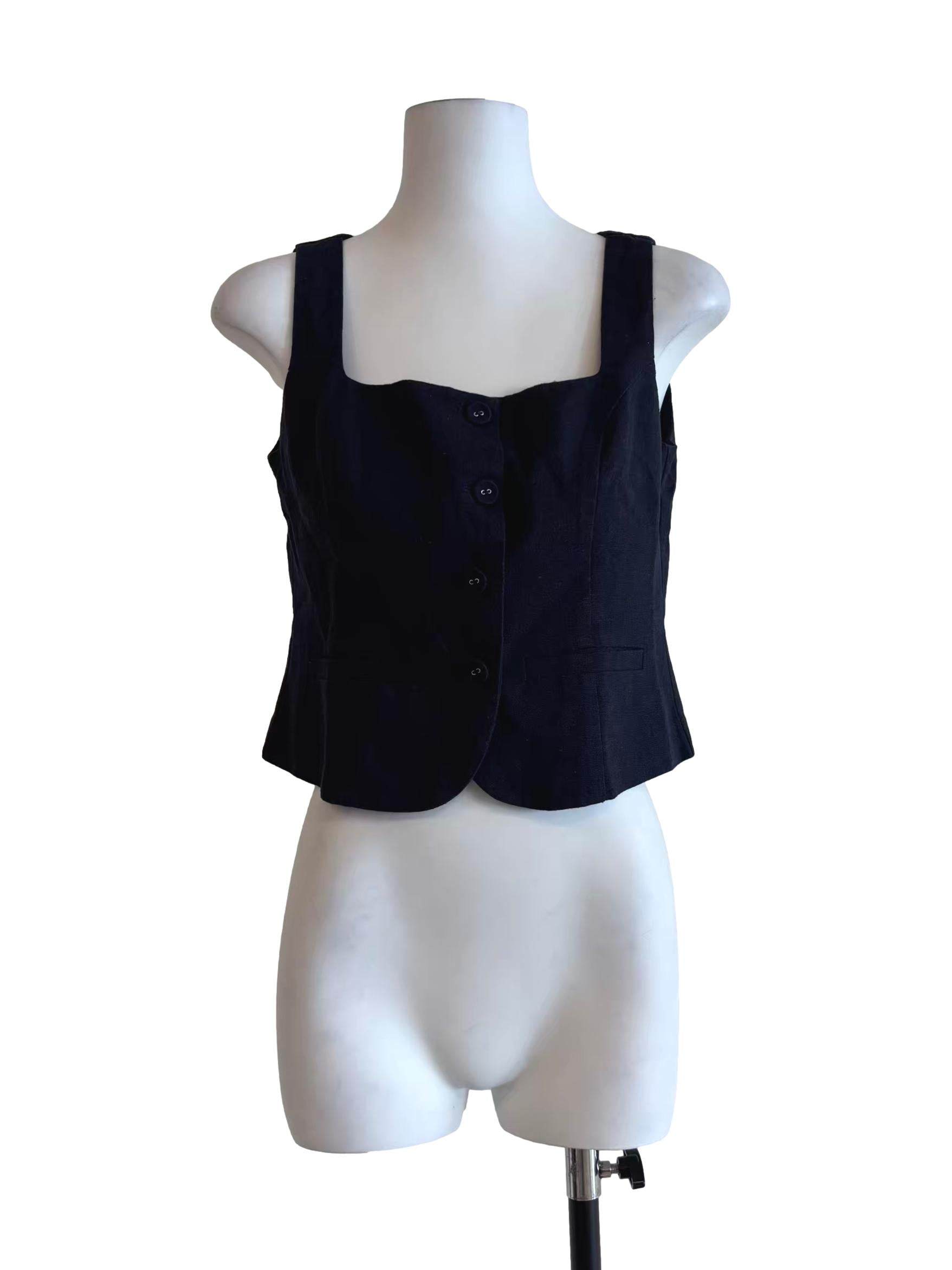 Midnight Blue Sleeveless Top