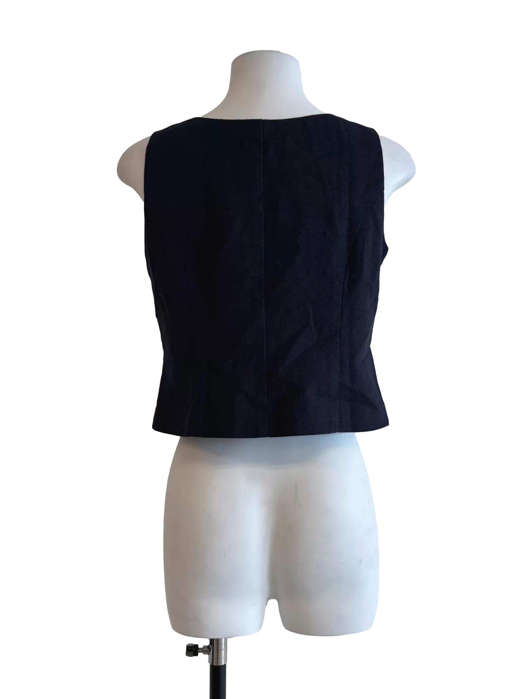 Midnight Blue Sleeveless Top