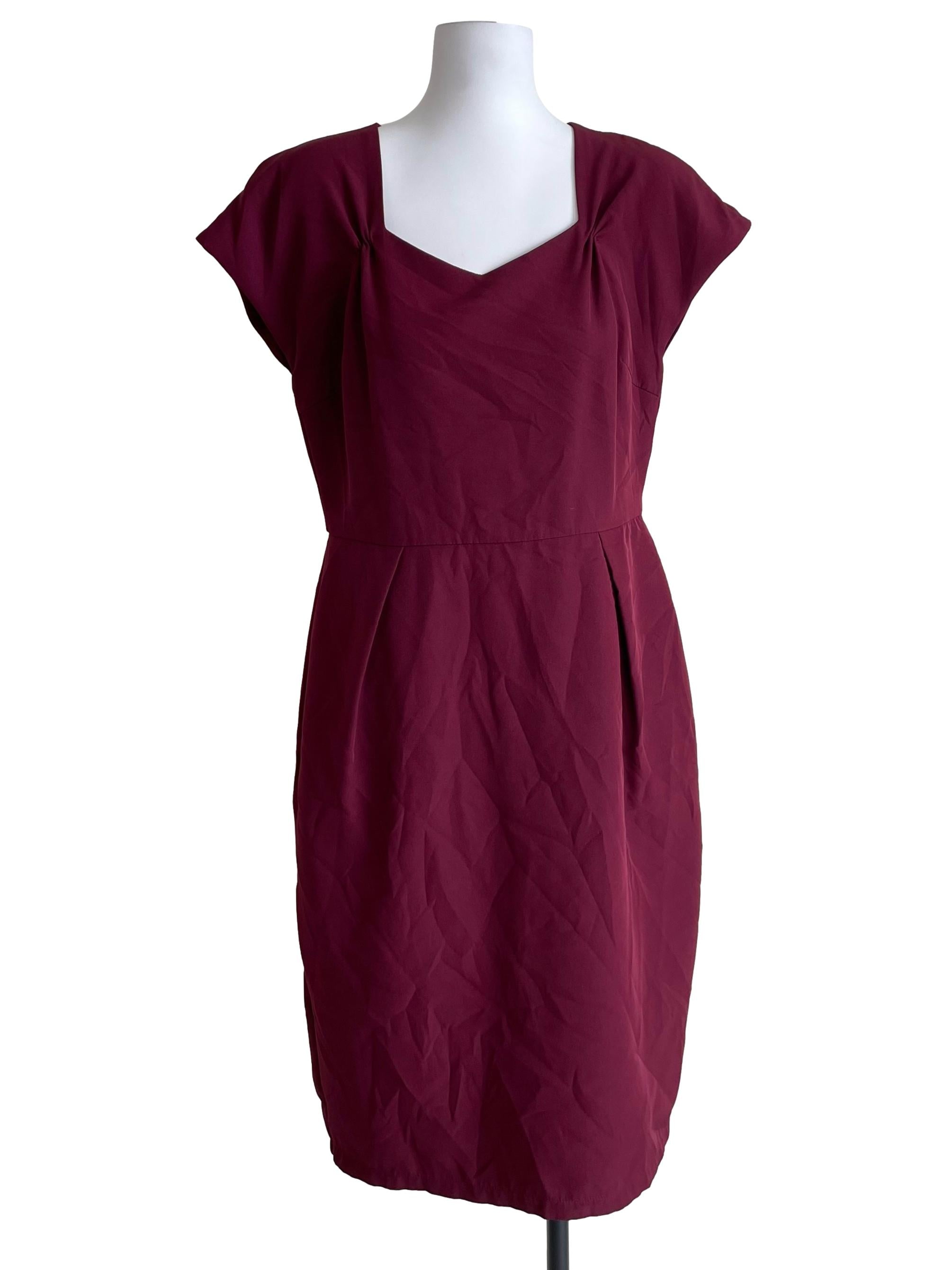 Plum Purple Drop Shoulder Slip Dress