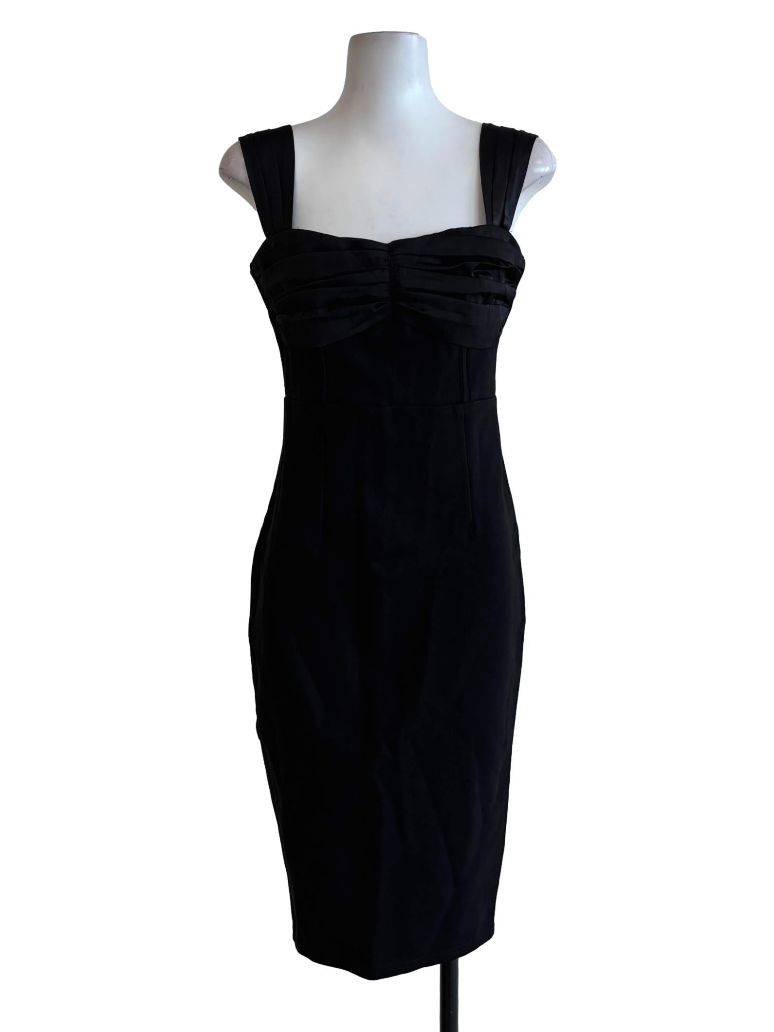 Eerie Black Sweetheart Bodycon Dress