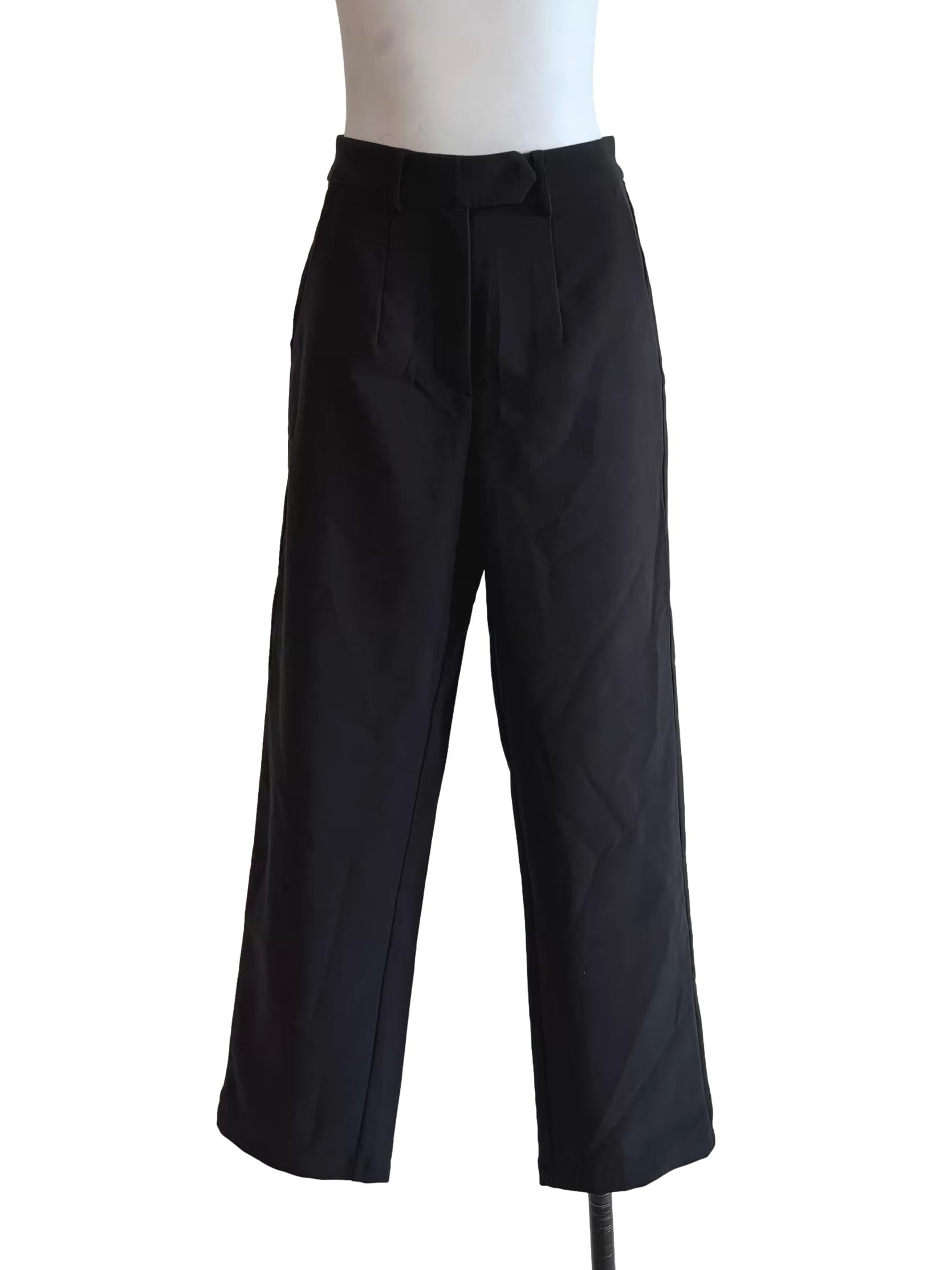 Jet Black Slim Fit Slacks