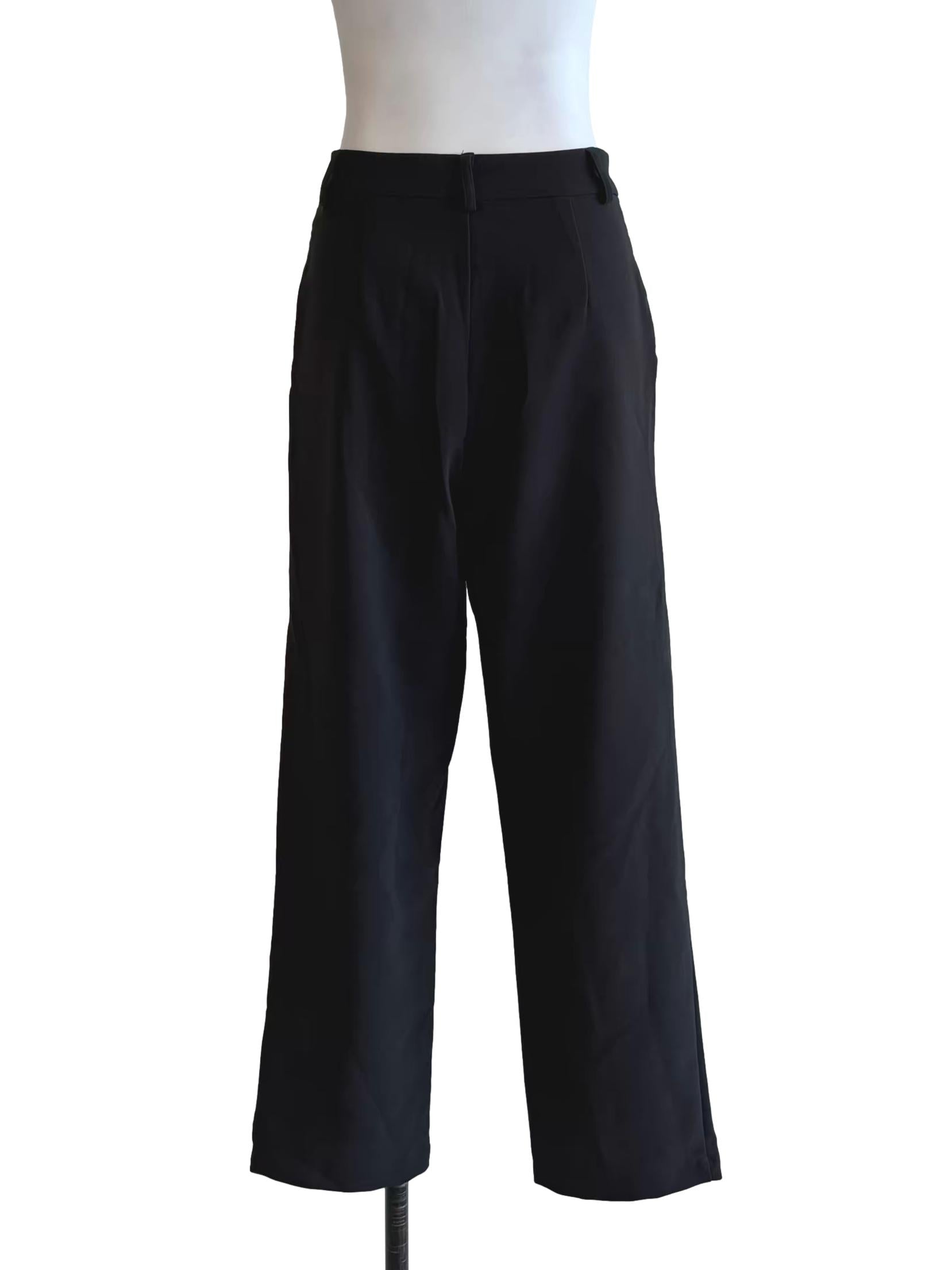Jet Black Slim Fit Slacks
