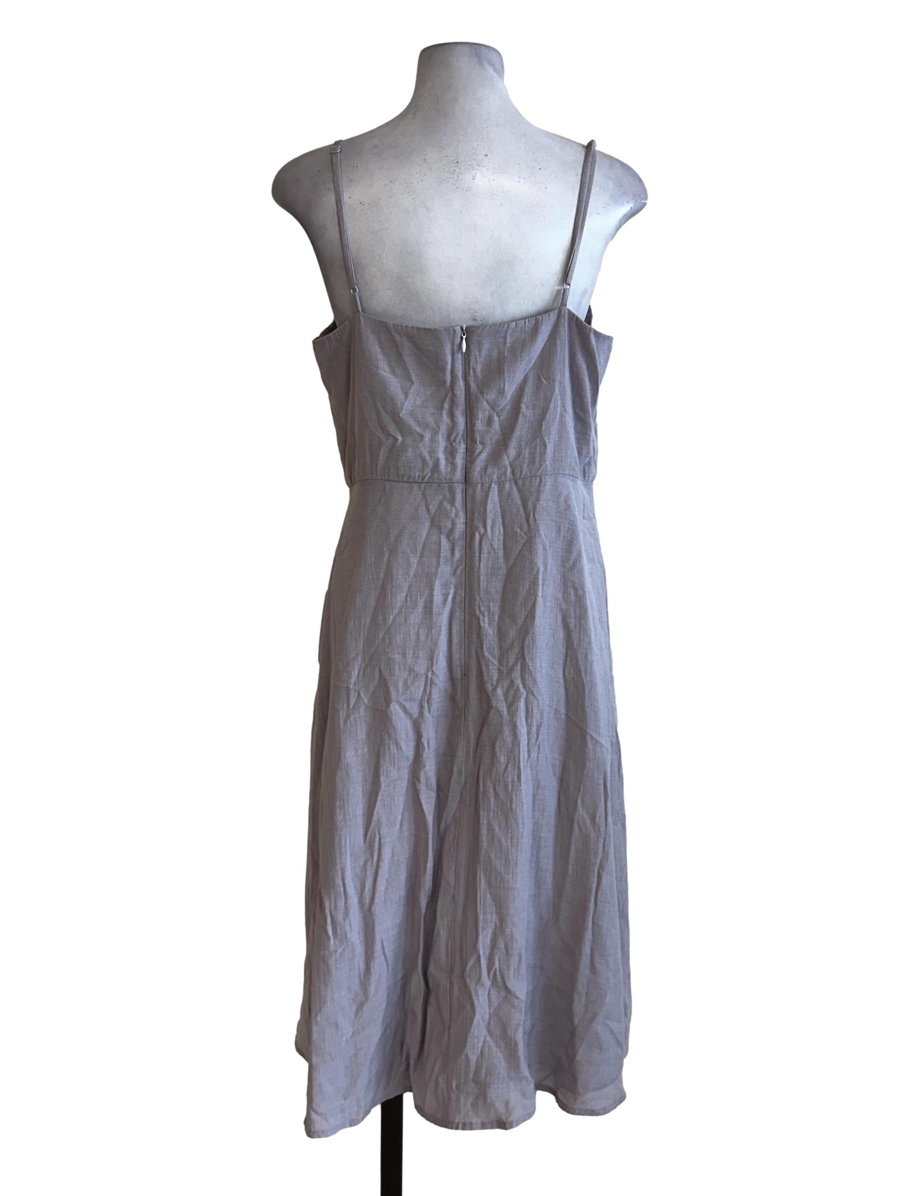 Heather Purple Sleeveless Midi Dress