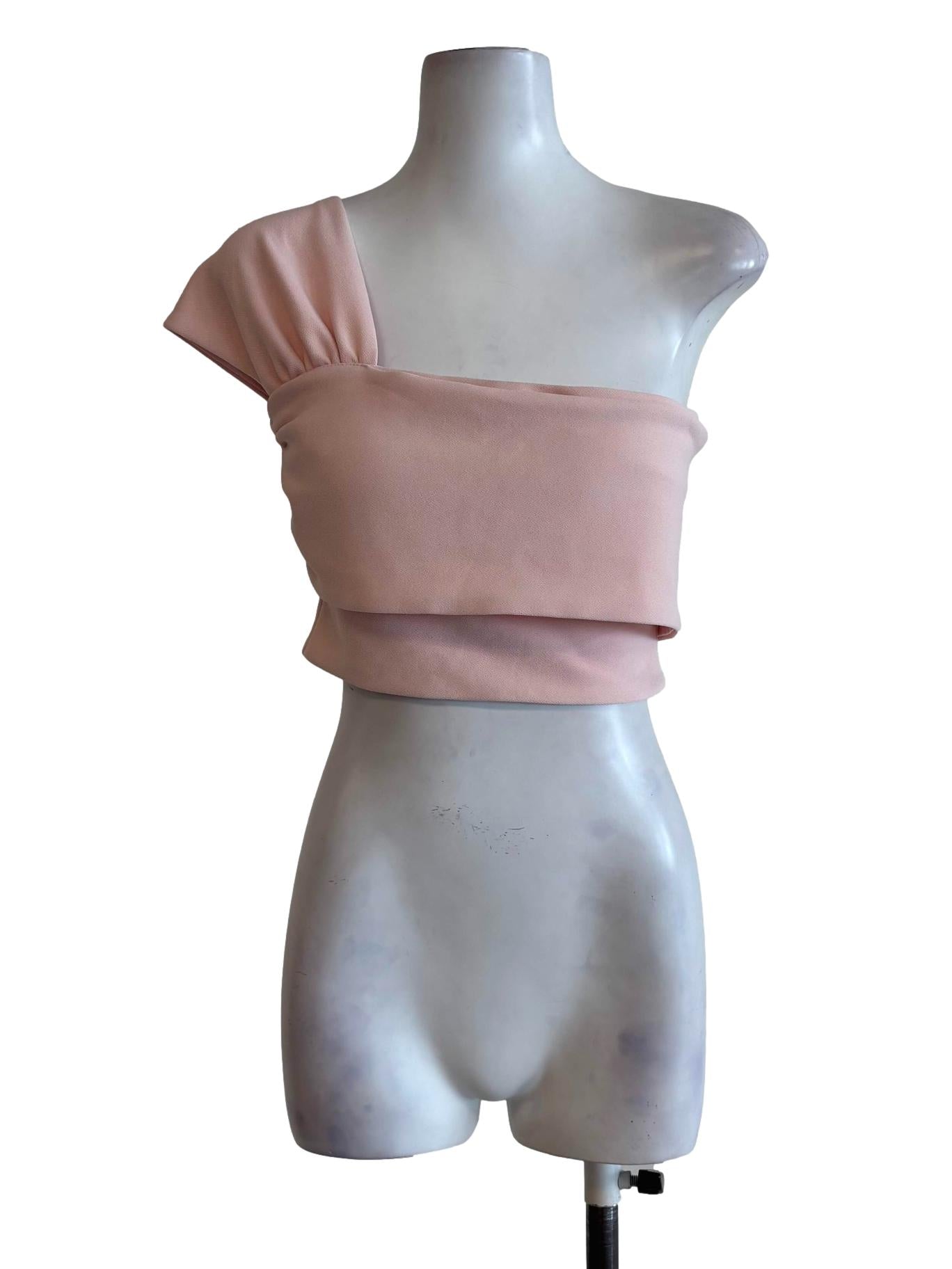 Baby Pink One Shoulder Top