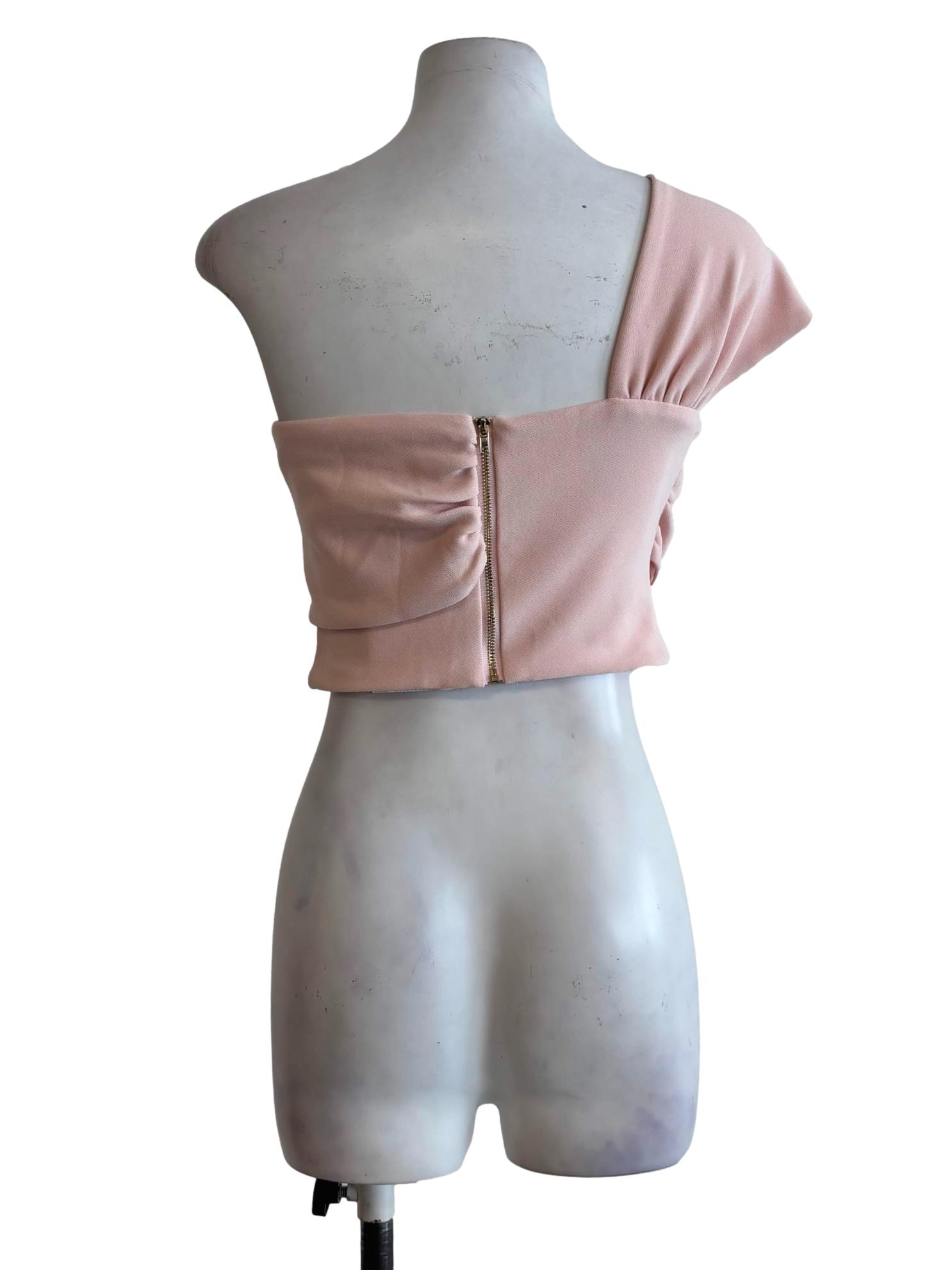 Baby Pink One Shoulder Top