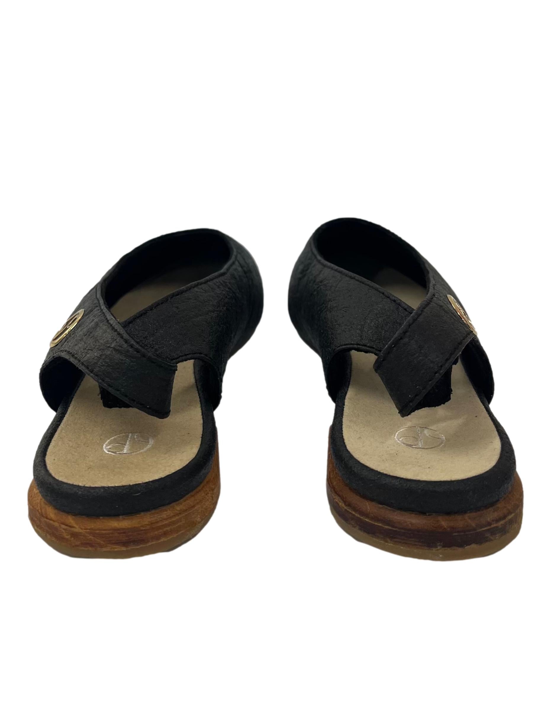 Charcoal Black Cannes Slingback Flat