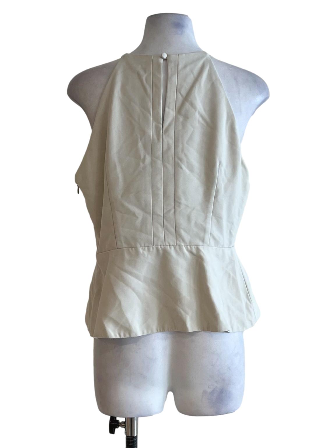 White Pleated Halter Sleeveless Top