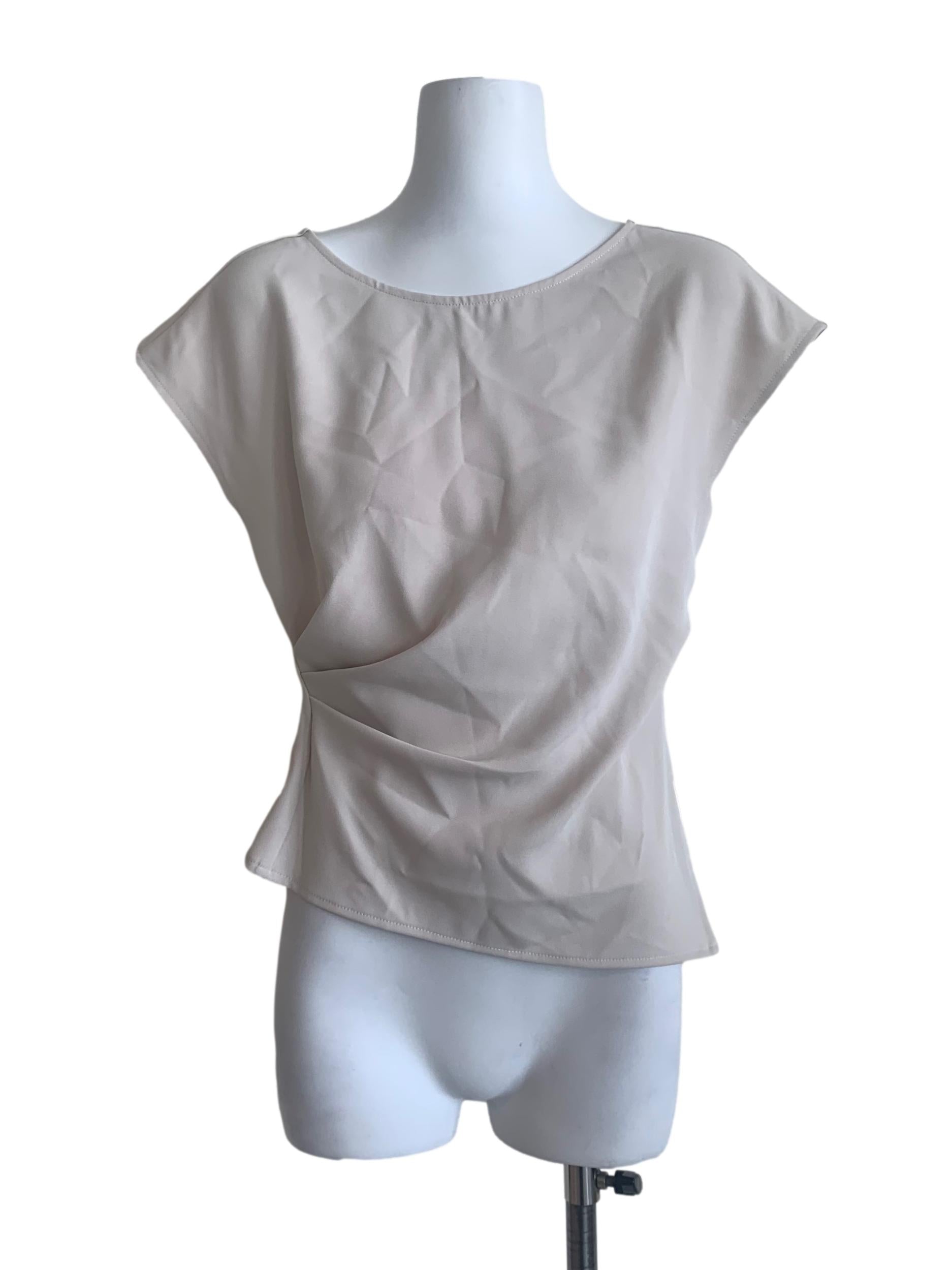 Pearl White Drop Shoulder Top