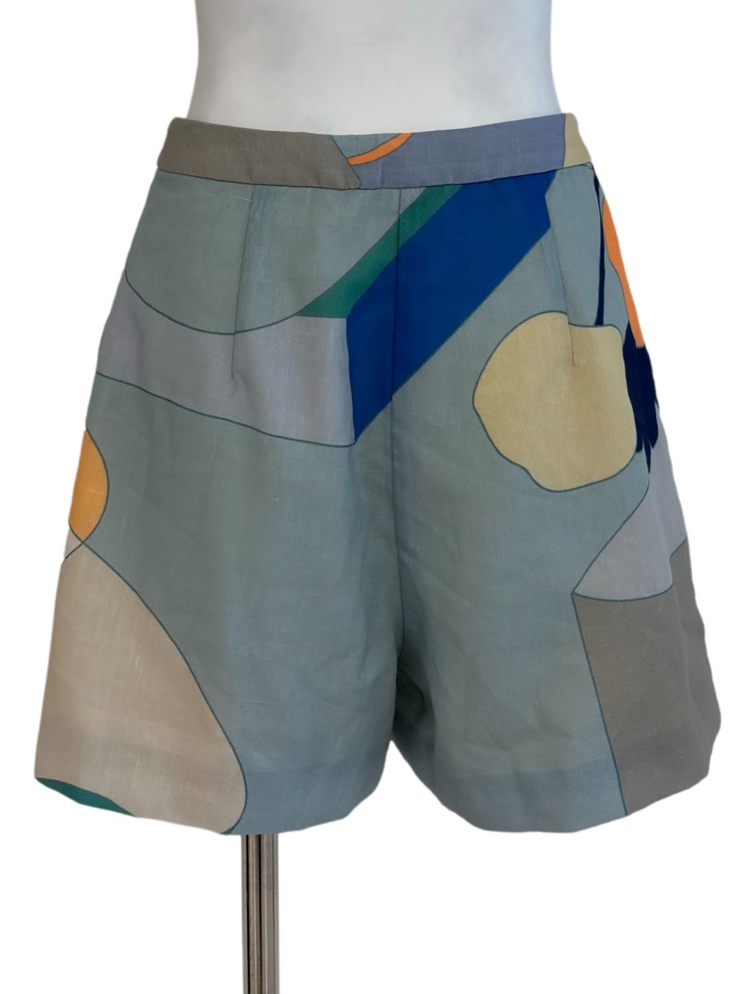 Blue Tones Pattern Shorts OSN