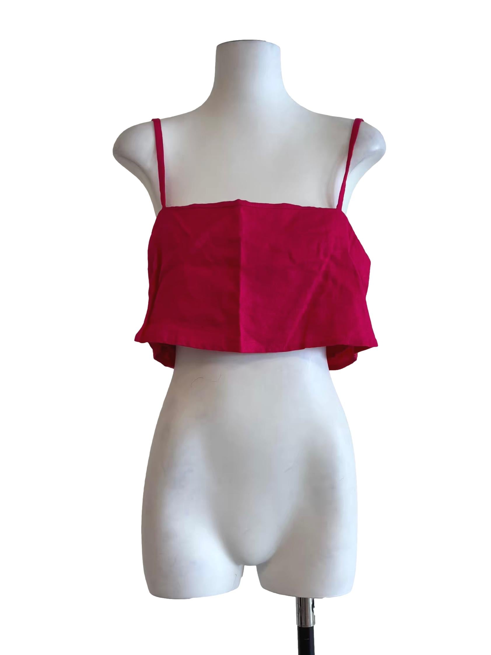 Hot Pink Linen Camisole
