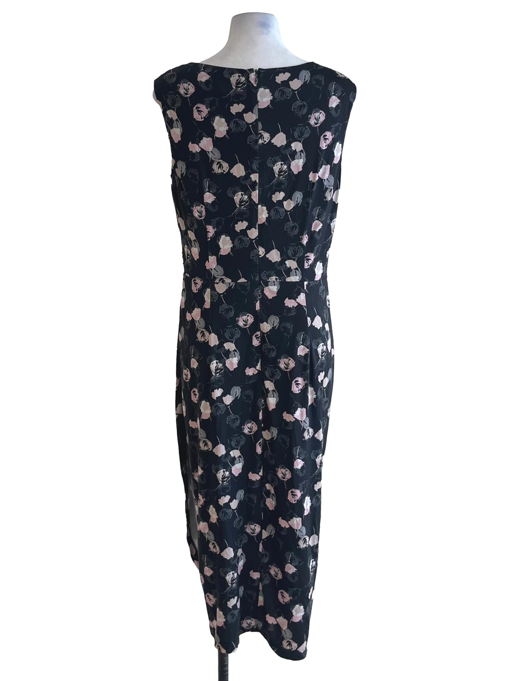 Black Abstract A-Line Dress