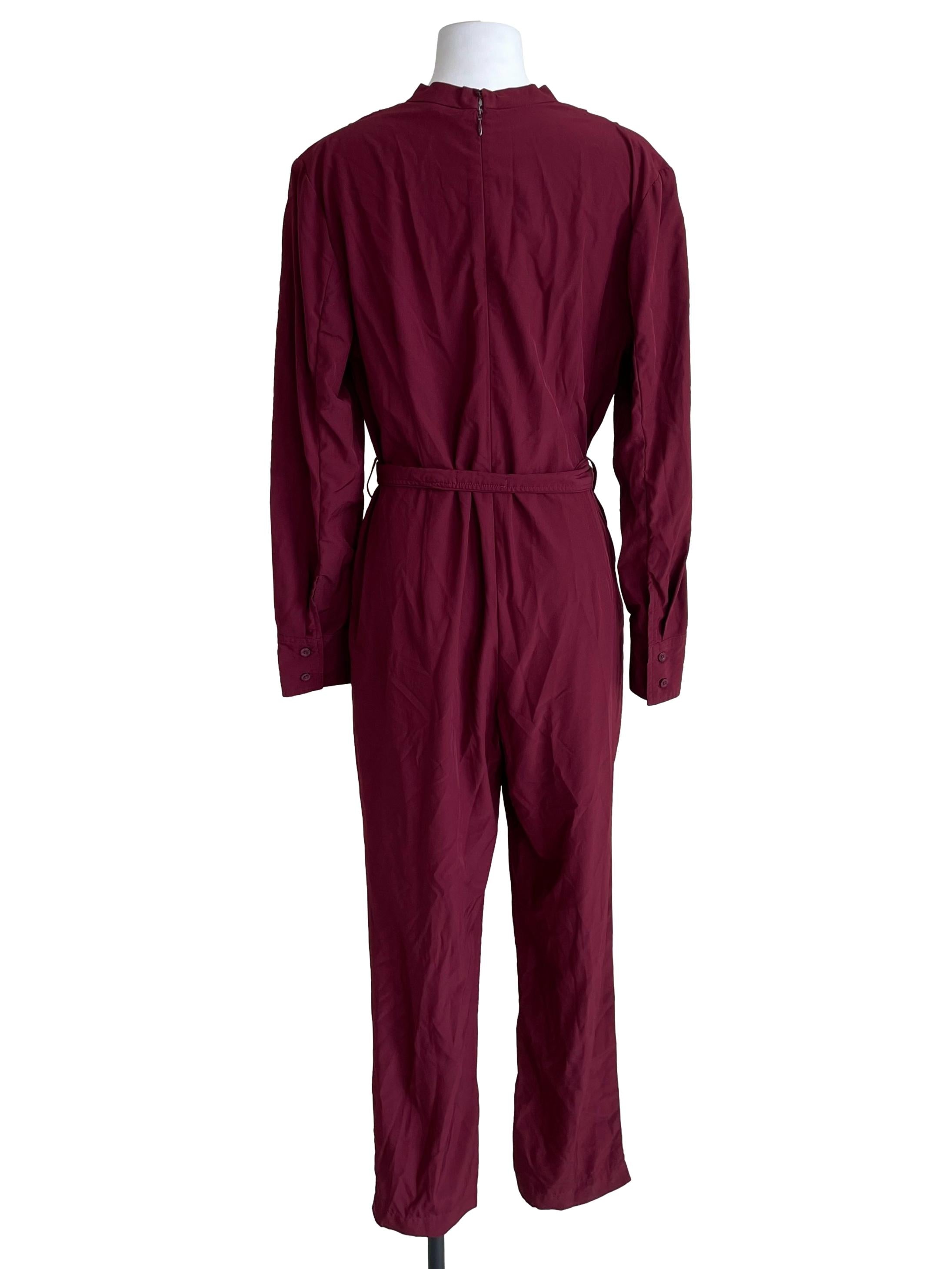 Jam Purple V Neck Jumpsuit