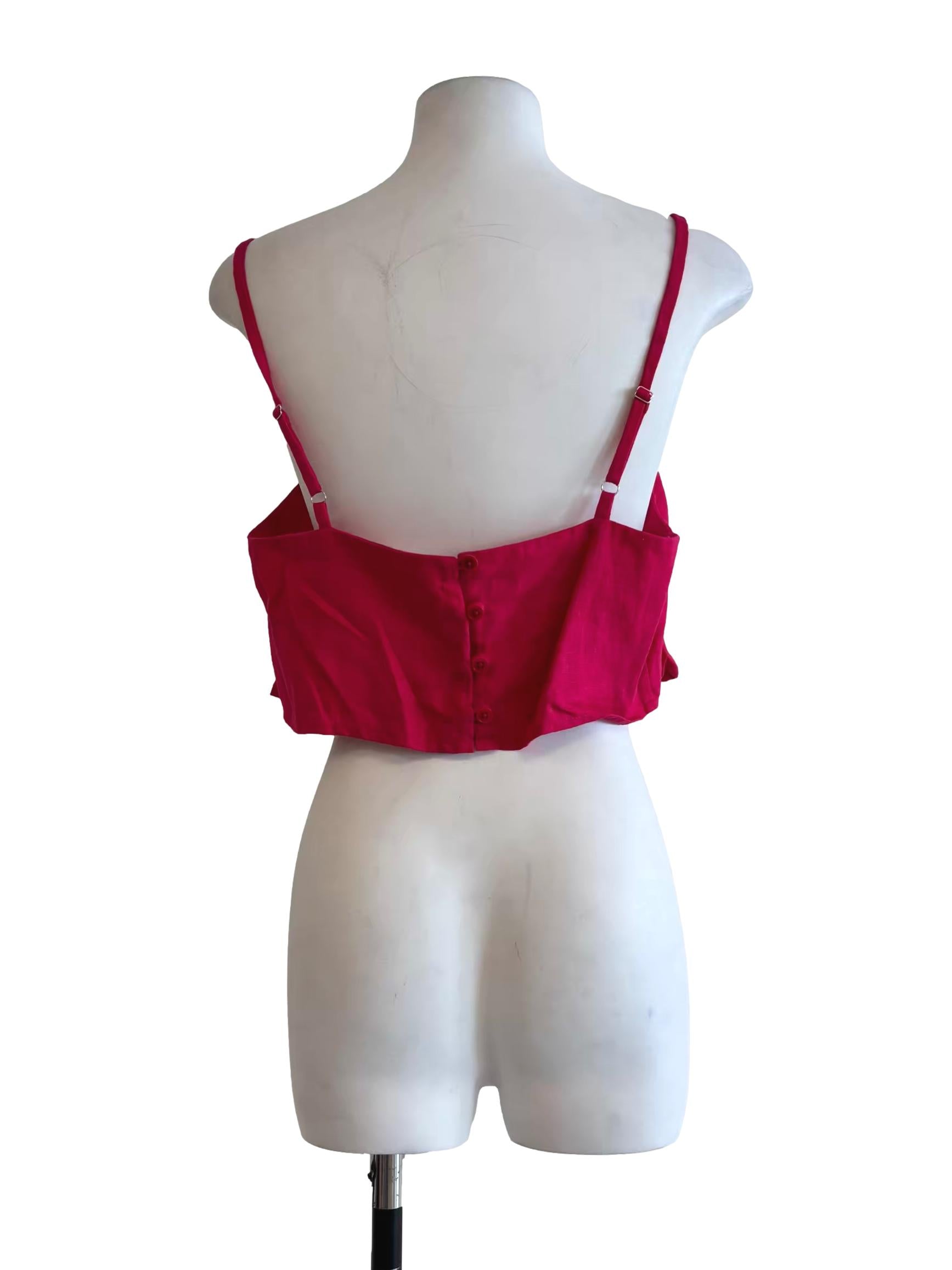Hot Pink Linen Camisole
