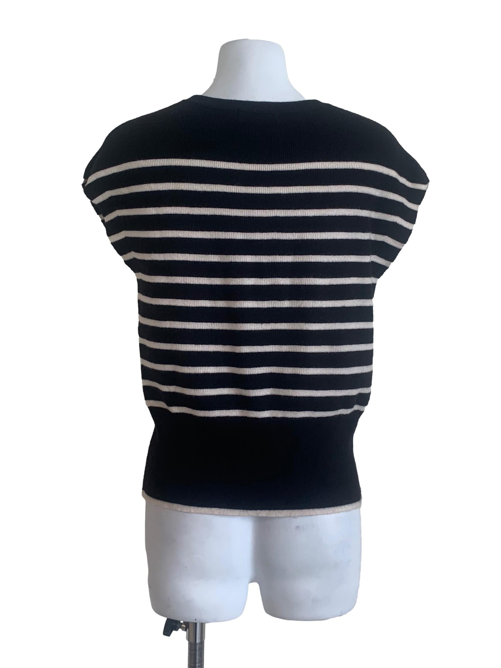 Crow Black Stripe Pattern Top