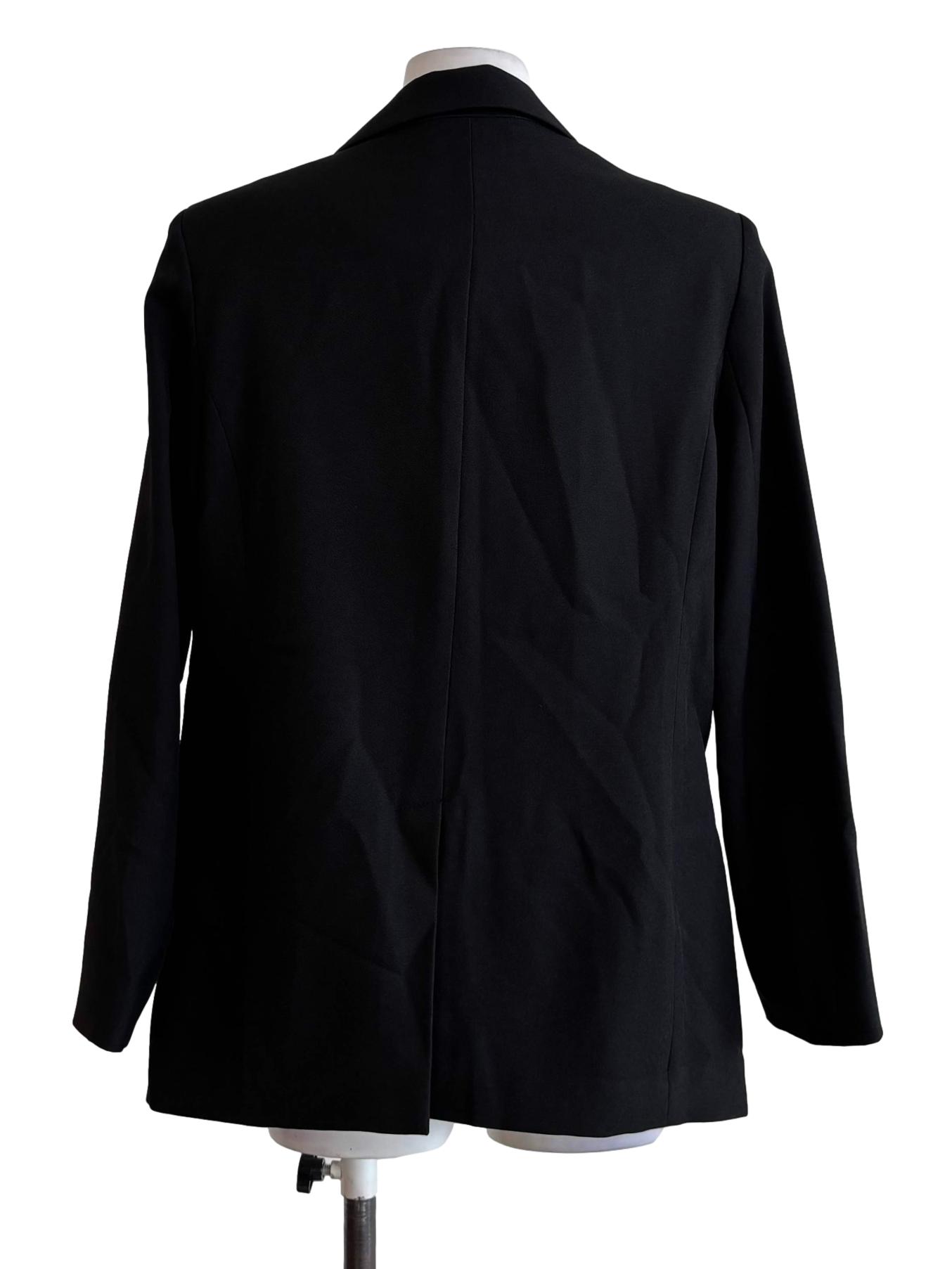 Soft Black One Button Blazer