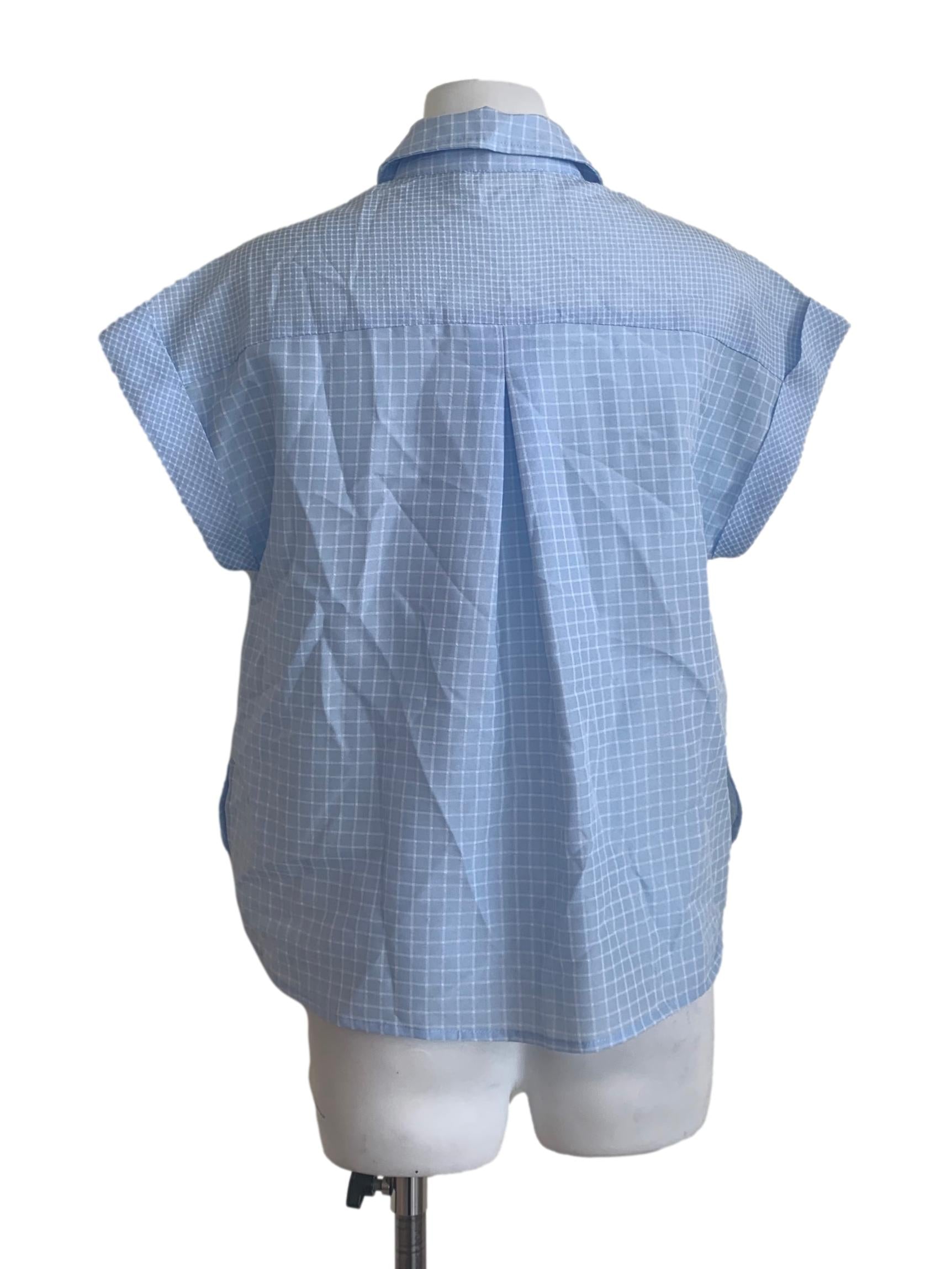 Light Blue Collared Top