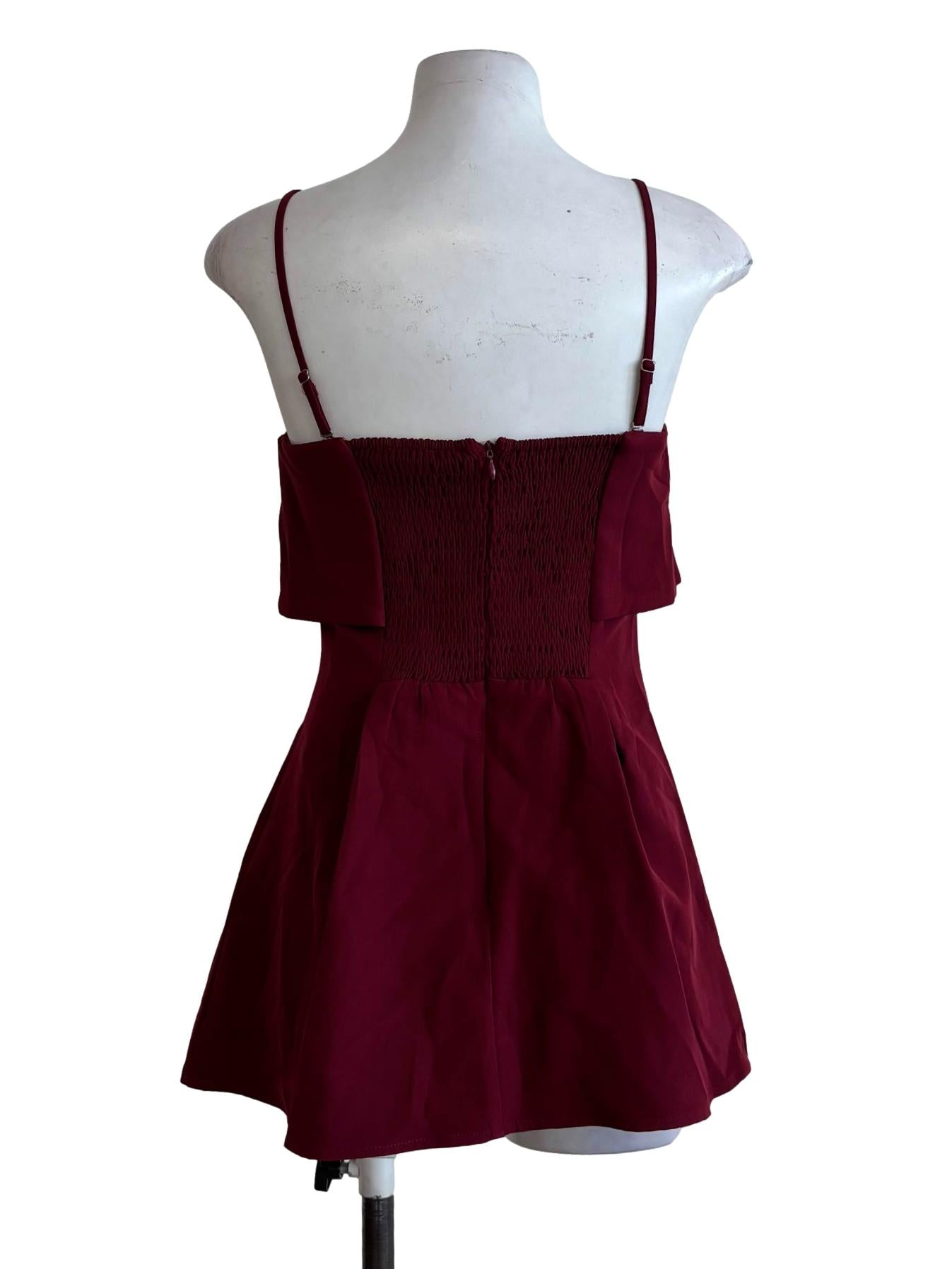 Carmine Red Spaghetti Strap Cami Top