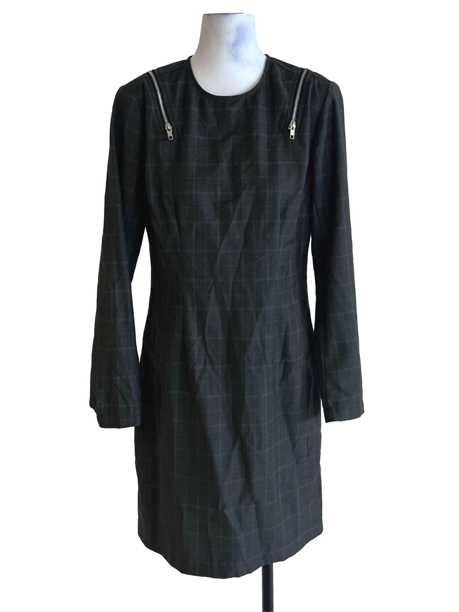 Dark Green Tartan Empire Dress