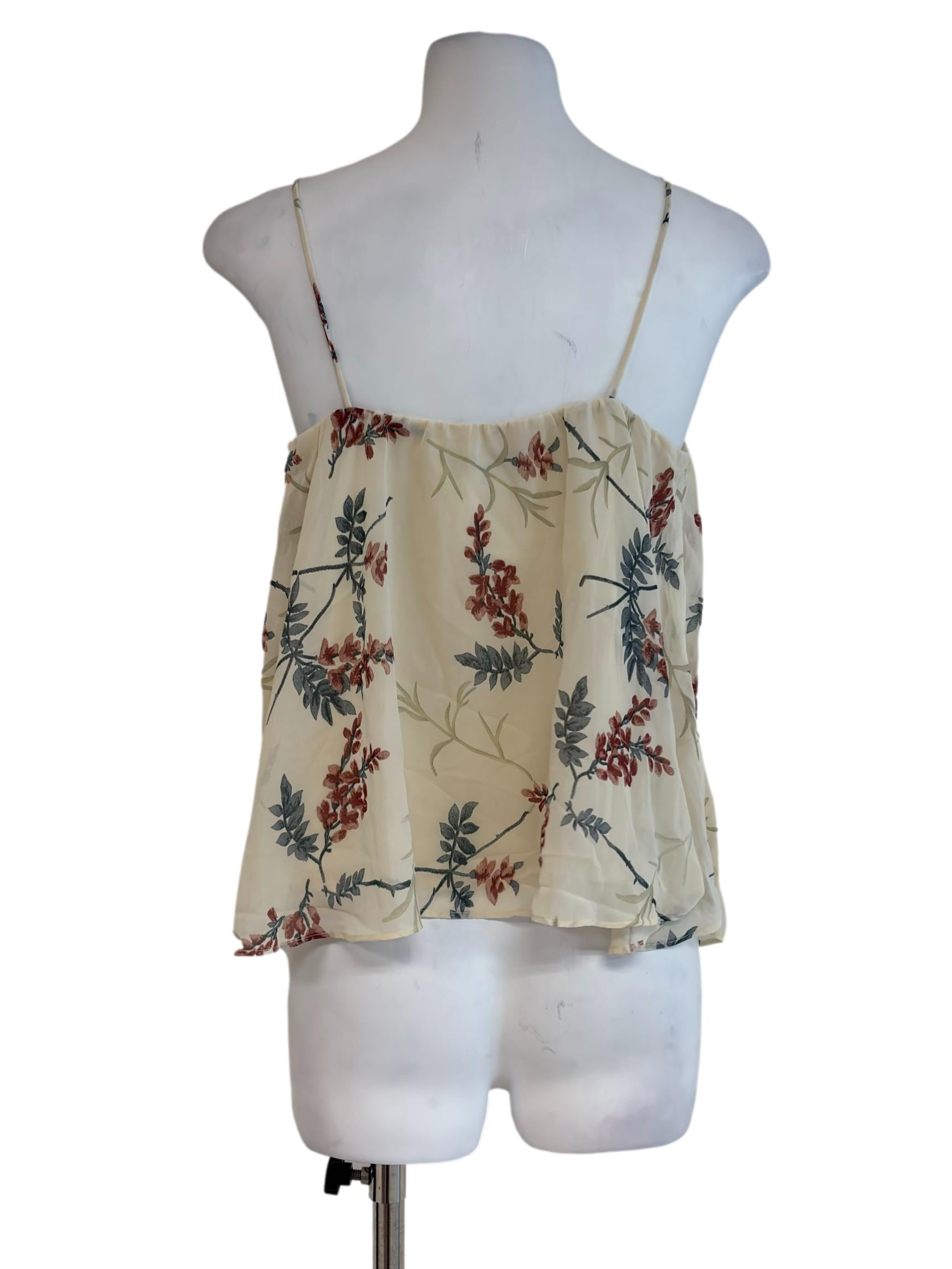 Light Beige Floral Cami Top