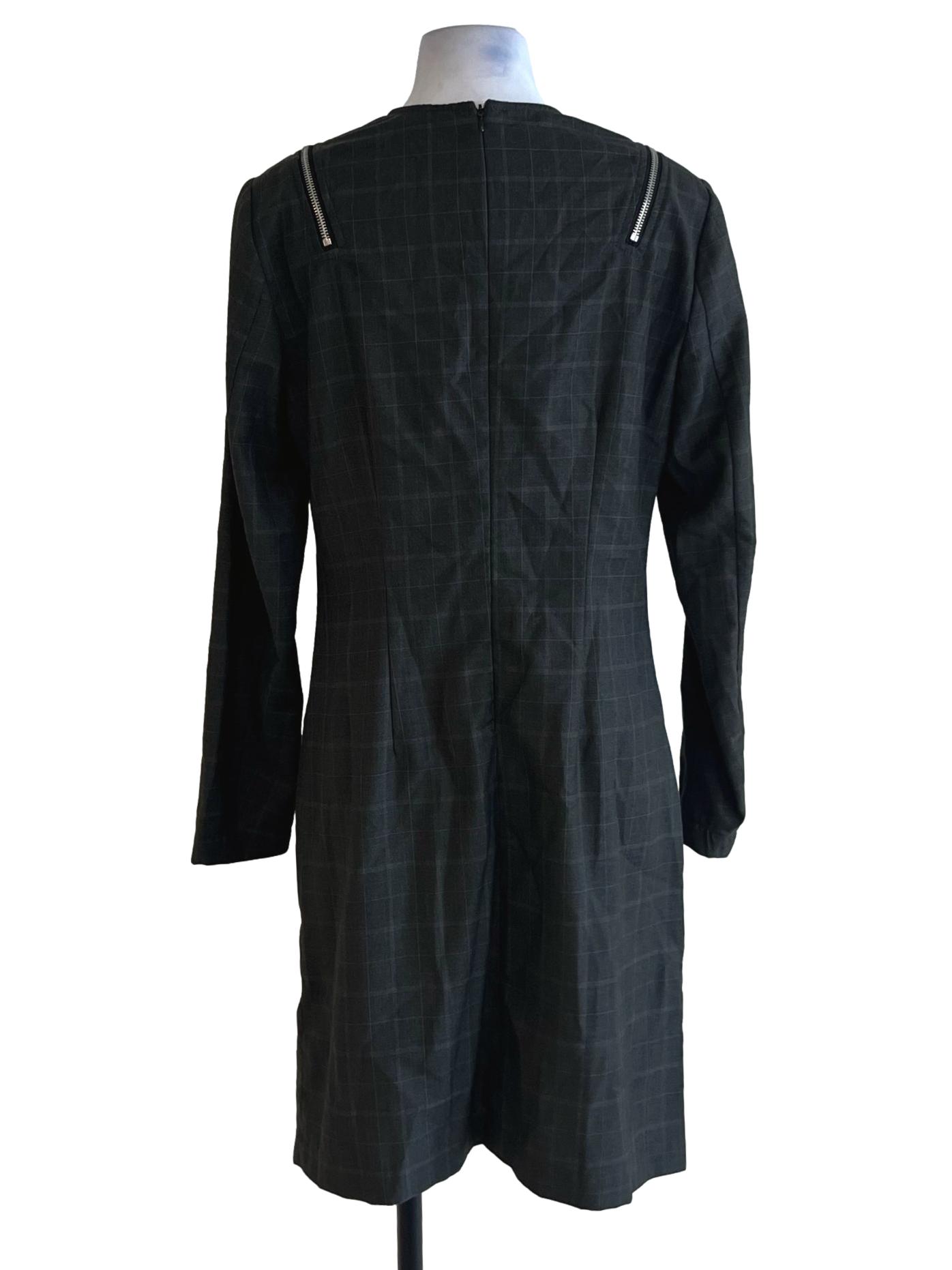 Dark Green Tartan Empire Dress