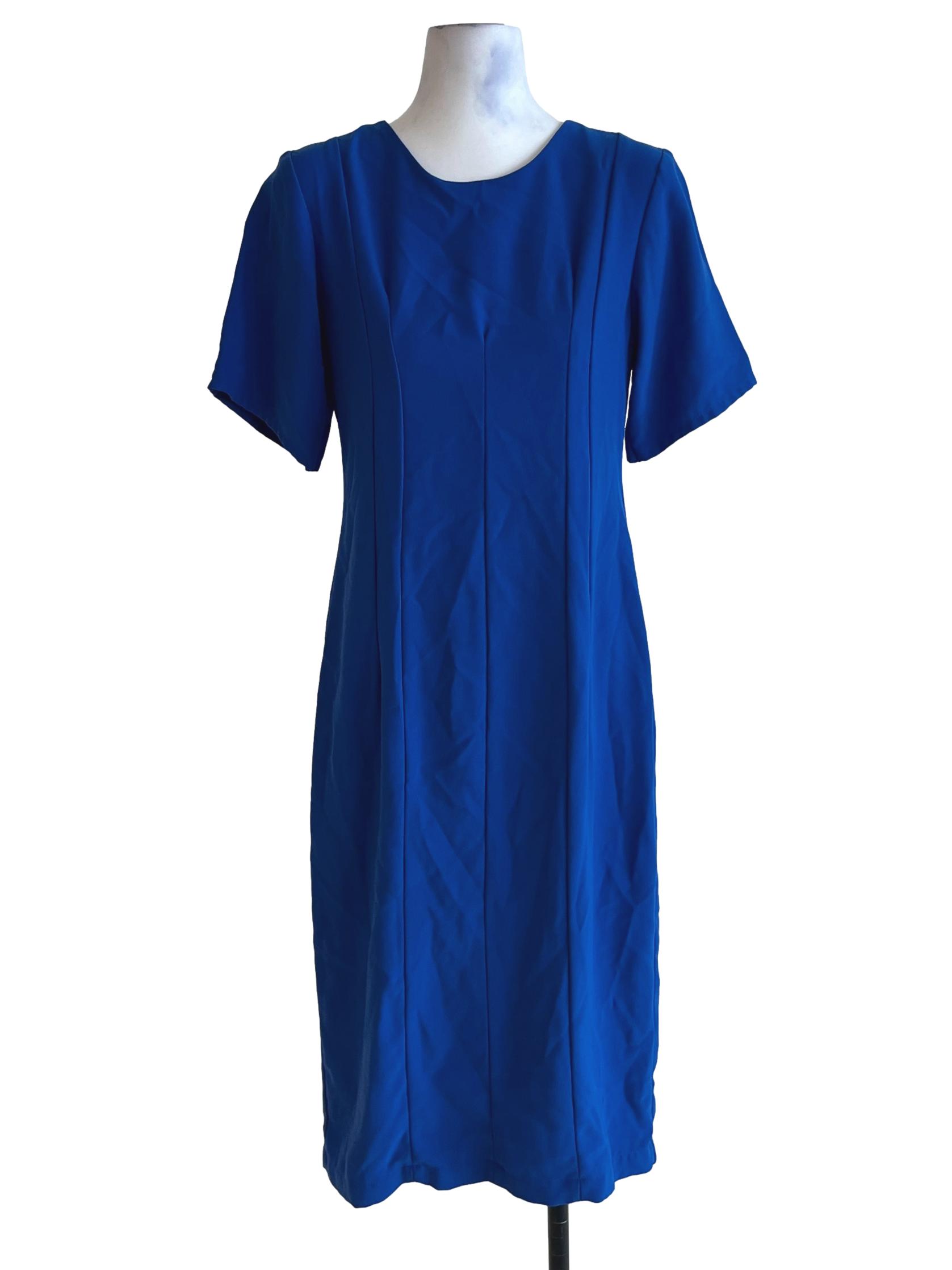 Cobalt Blue Jewel Neckline Empire Dress