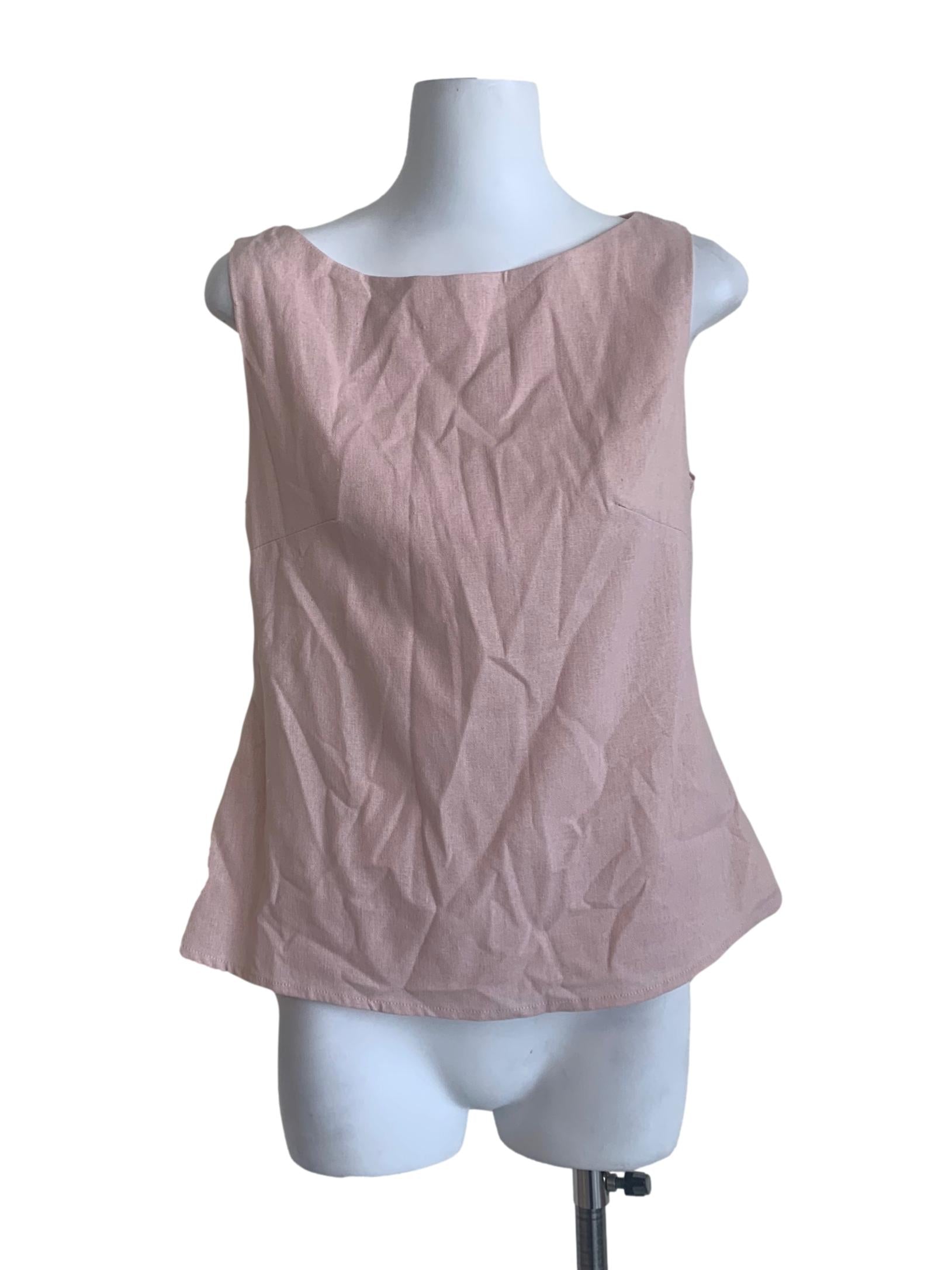 Rose Pink Bateau Neck Top