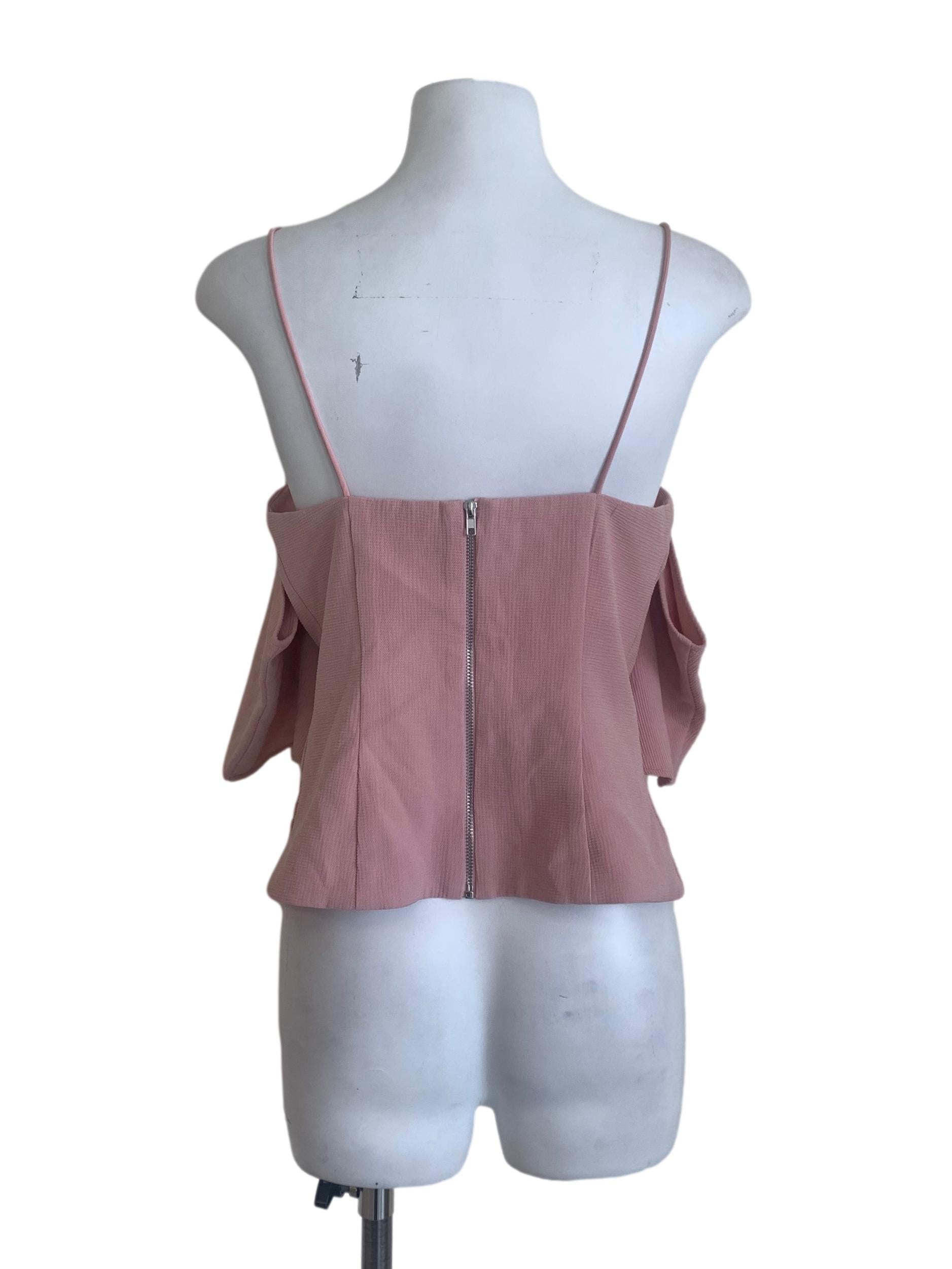 Crepe Pink Spaghetti Strap Top
