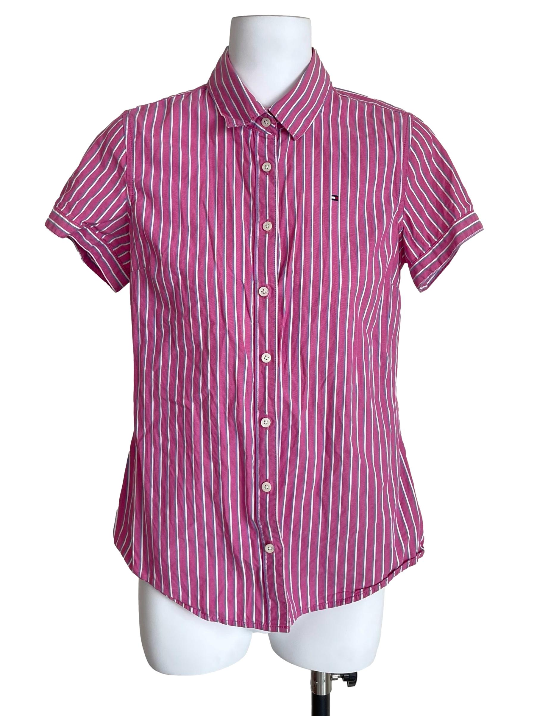 Pink Chalk Stripes Skinny Shirt
