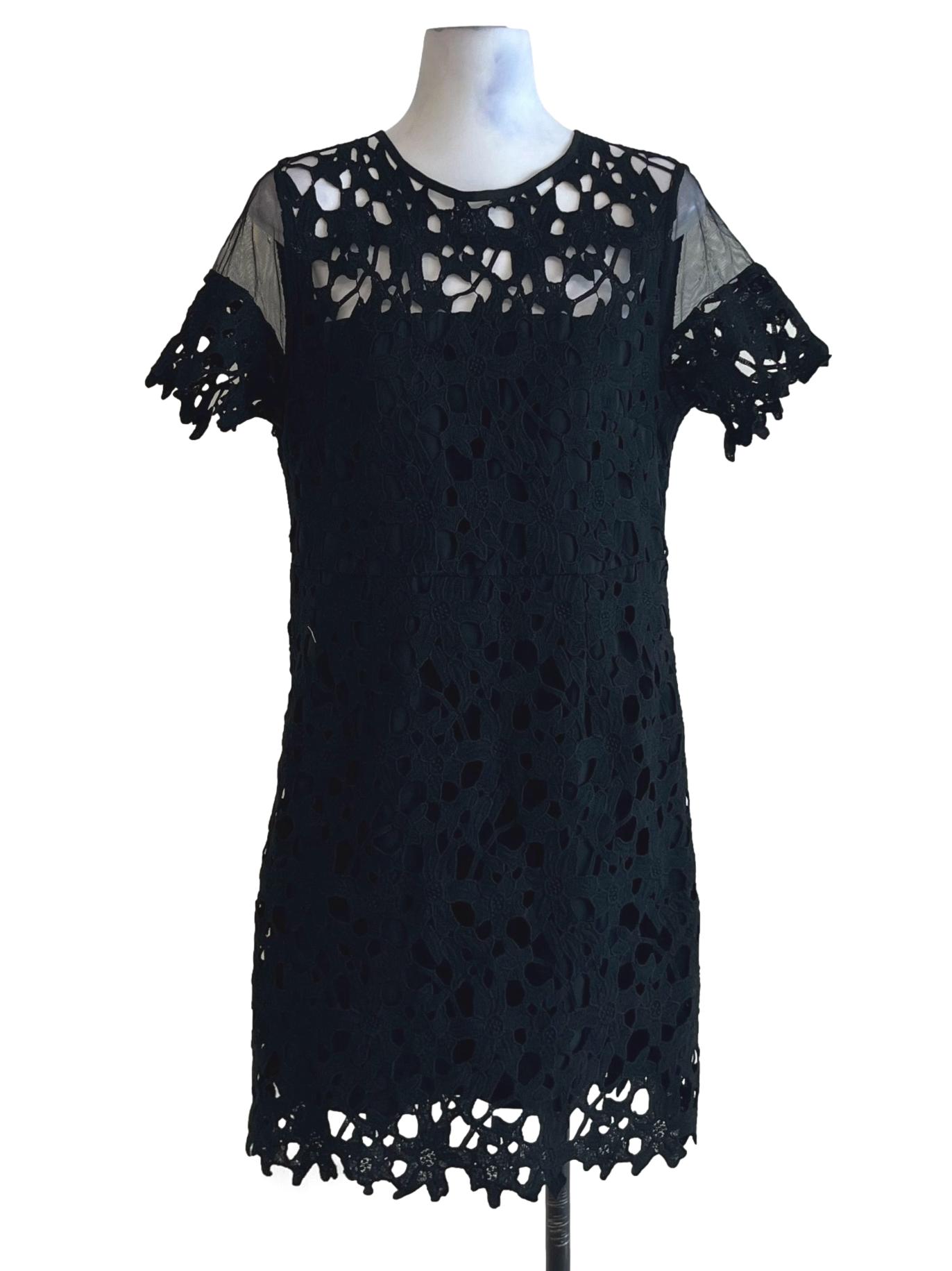 Black Lace Empire Dress