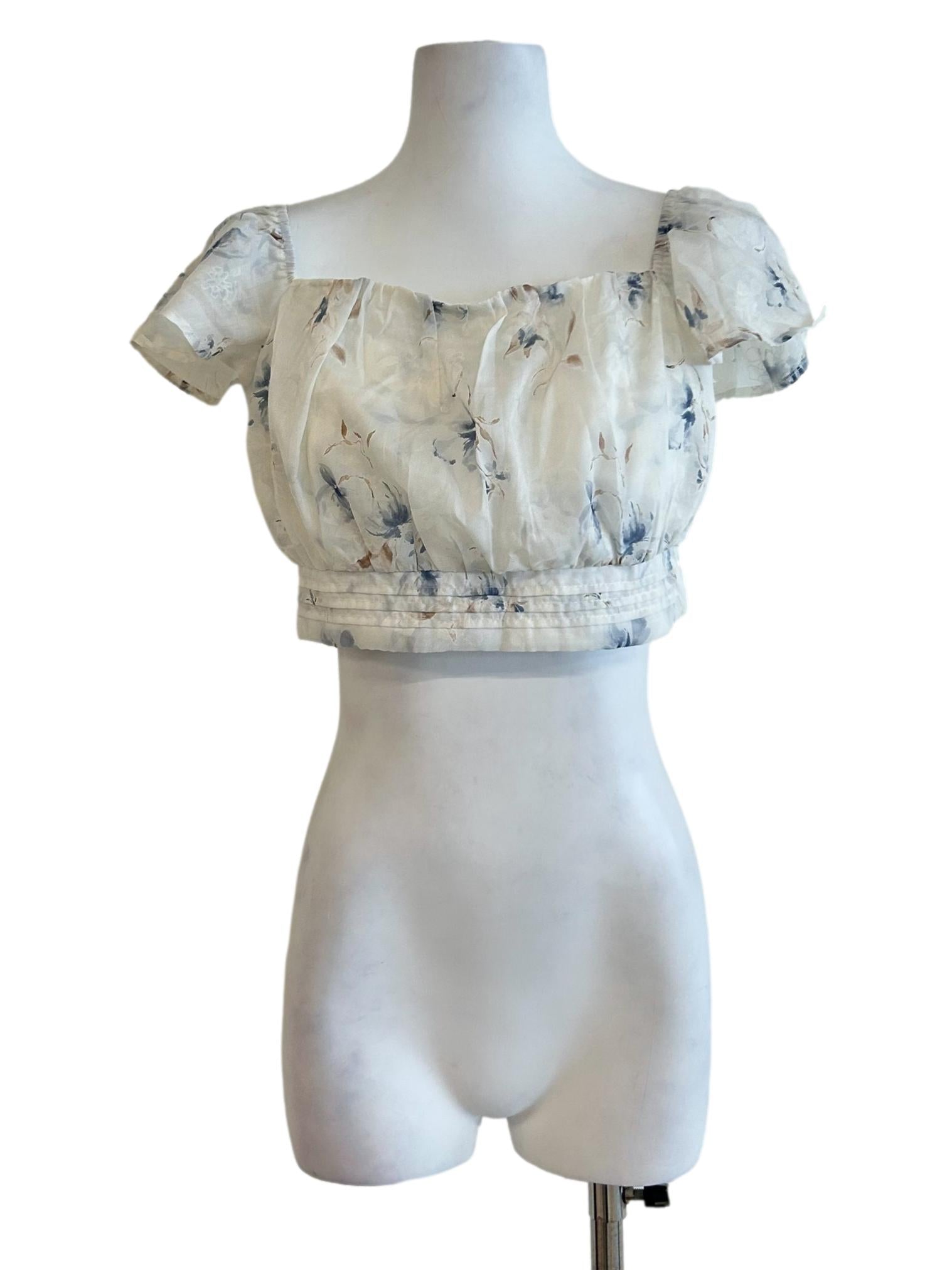 Ivory White Floral Top
