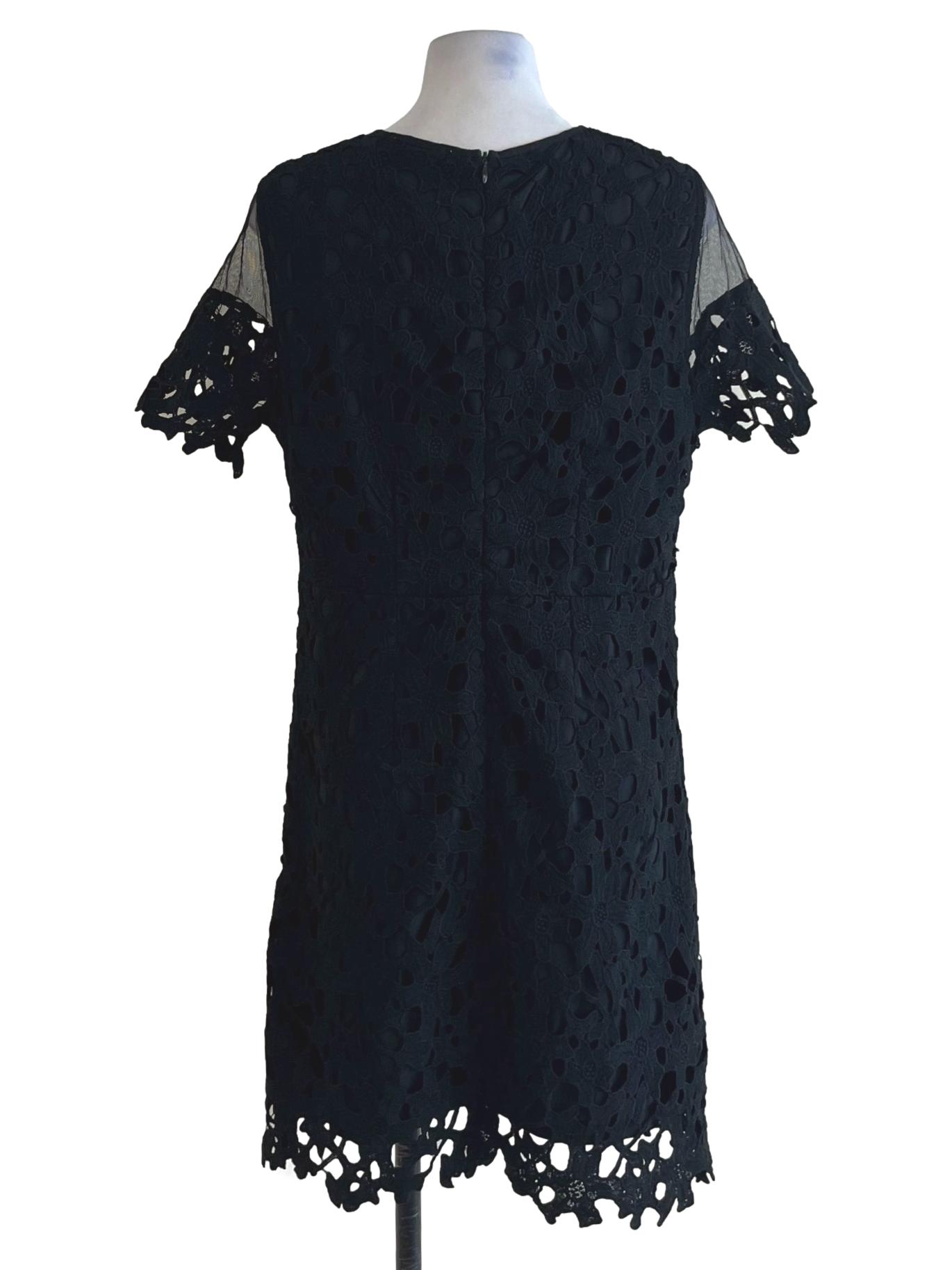Black Lace Empire Dress