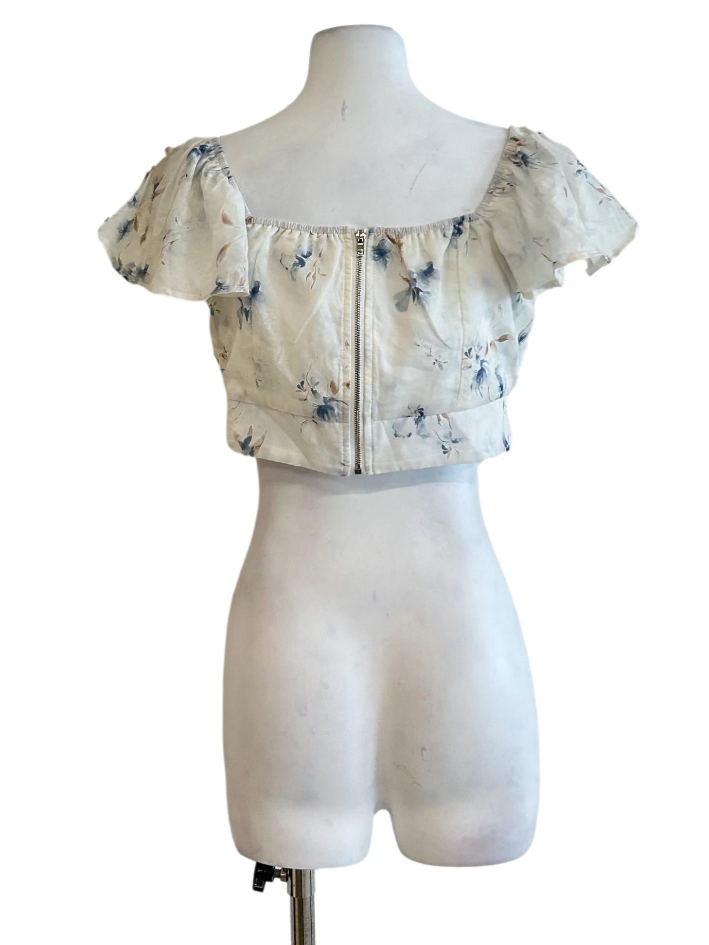 Ivory White Floral Top