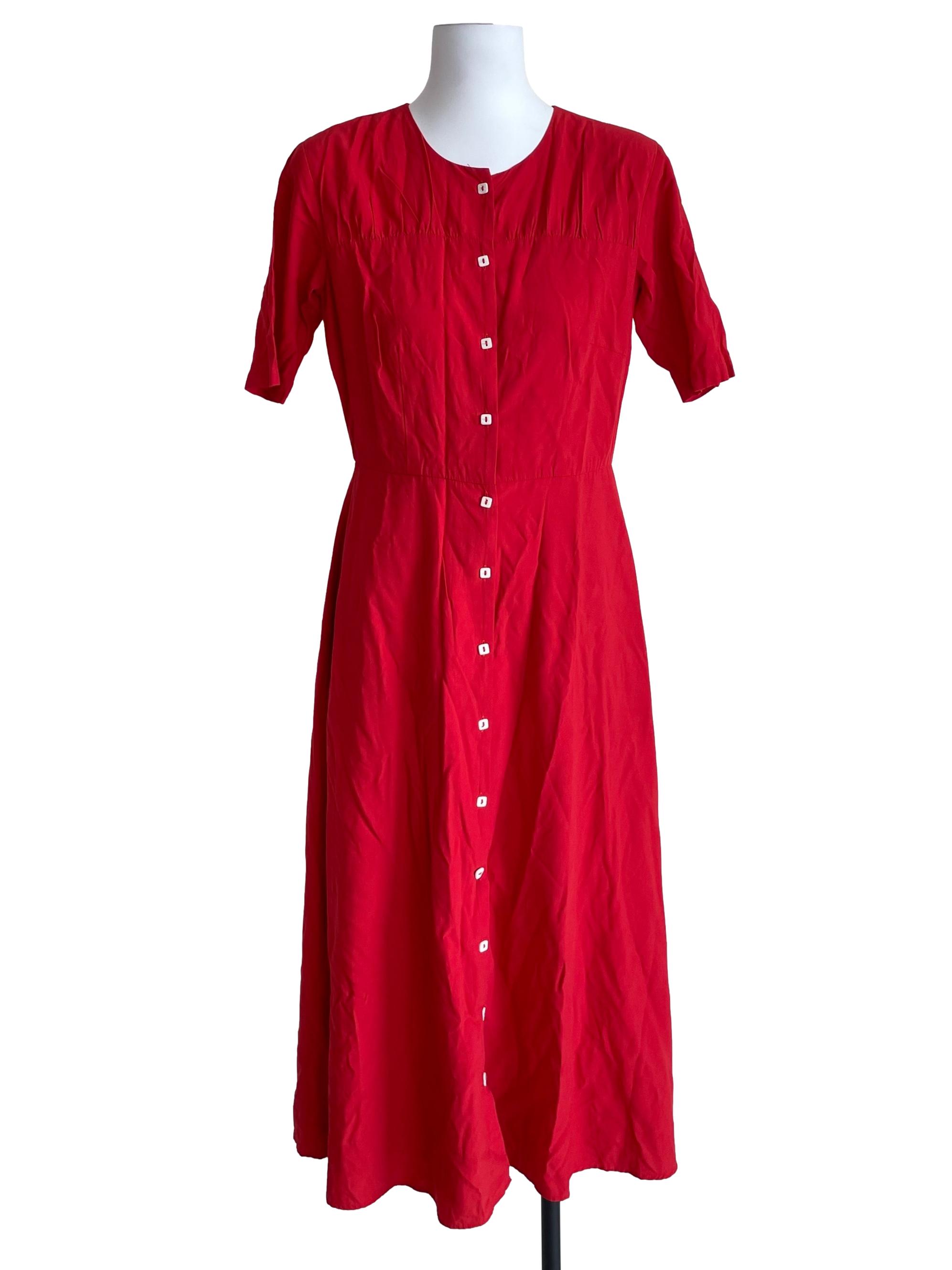 Red Button Down Dress OSN