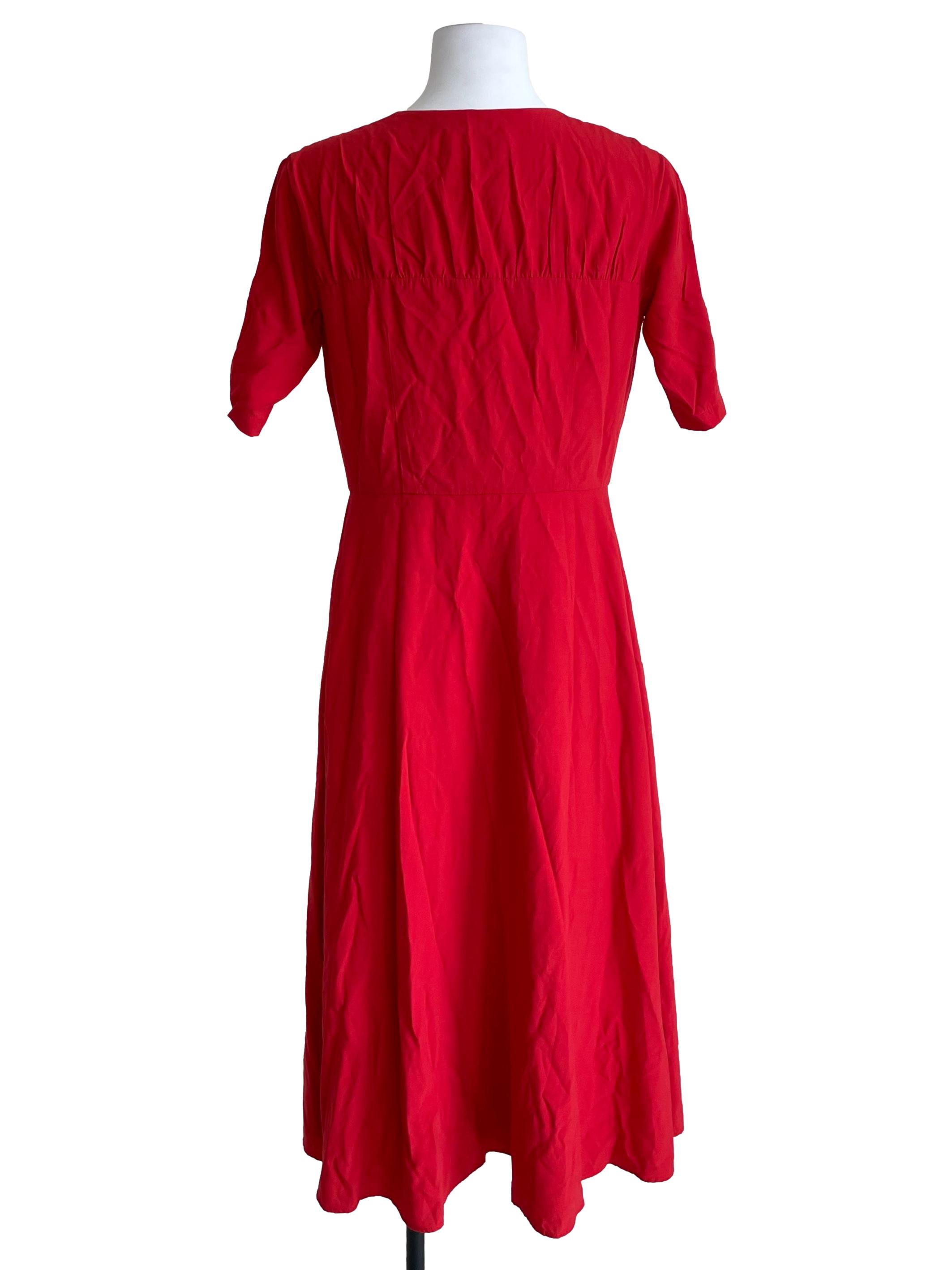 Red Button Down Dress OSN
