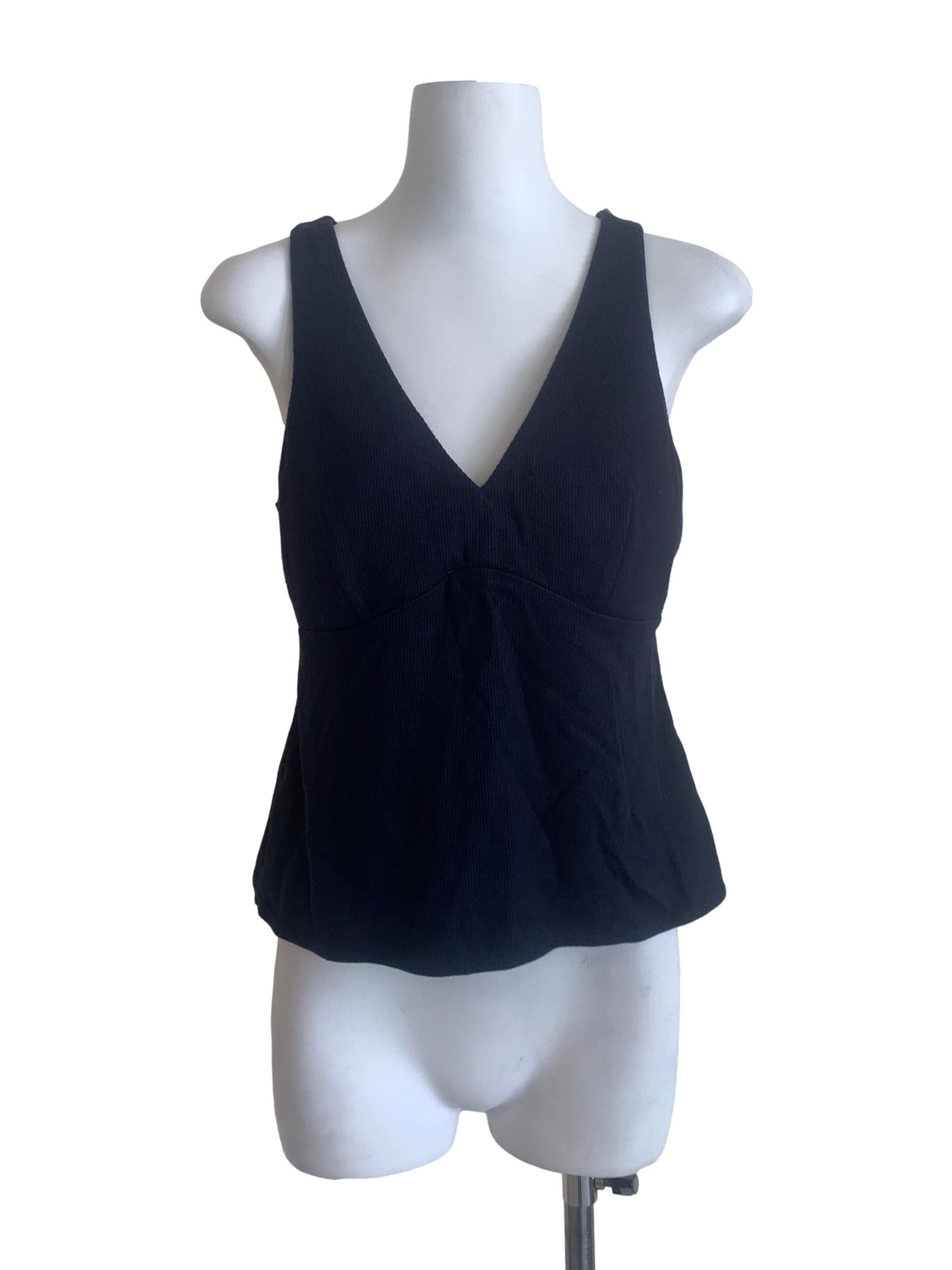 Navy Blue Peplum Top