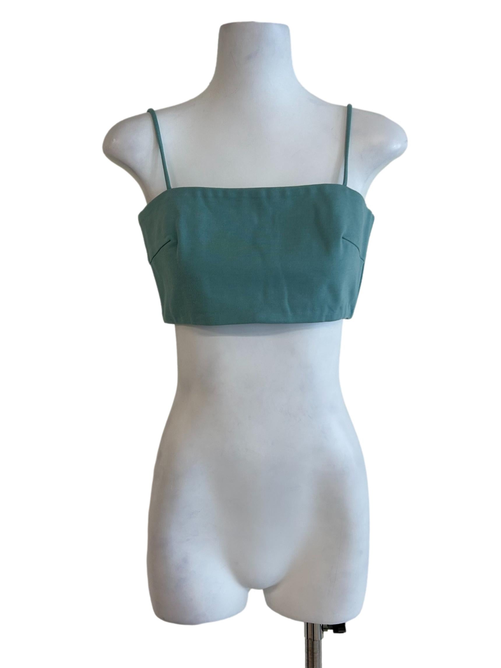 Teal Blue Cami Crop Top