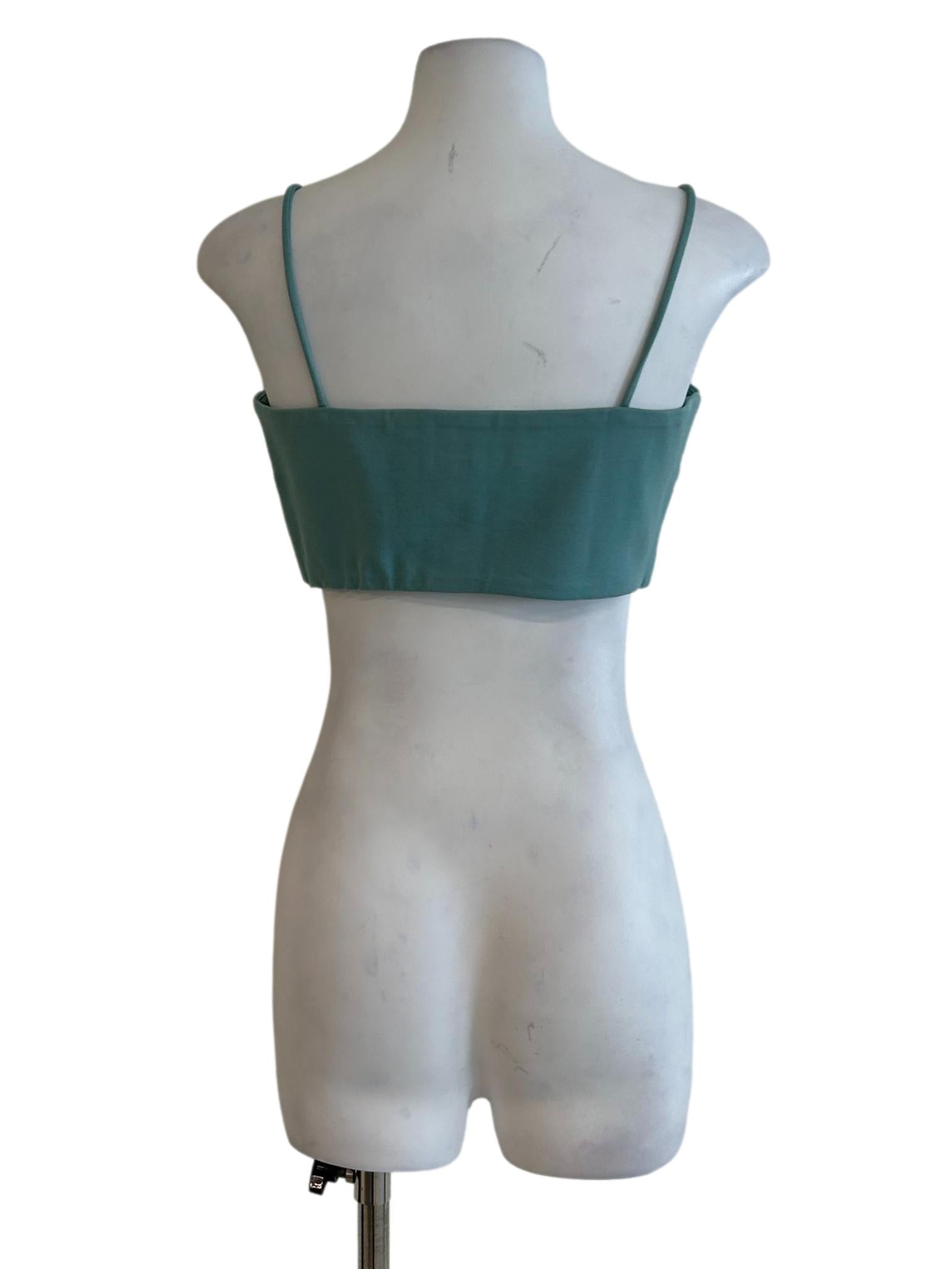 Teal Blue Cami Crop Top